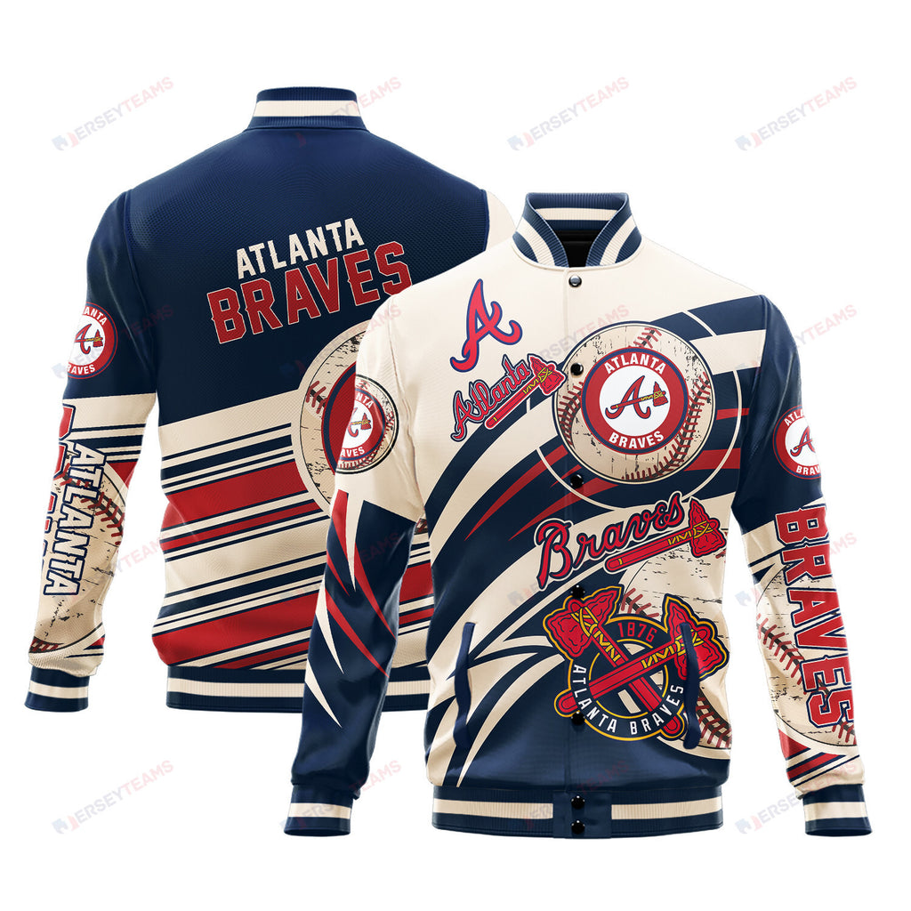 Atlanta Braves - Major League Baseball AOP Varsity Jacket V9 - All-Over-Printed Jacket