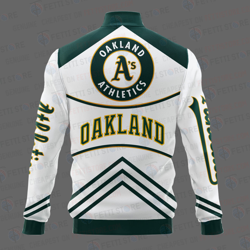Oakland Athletics - Major League Baseball AOP Varsity Jacket V4 - All-Over-Printed Jacket