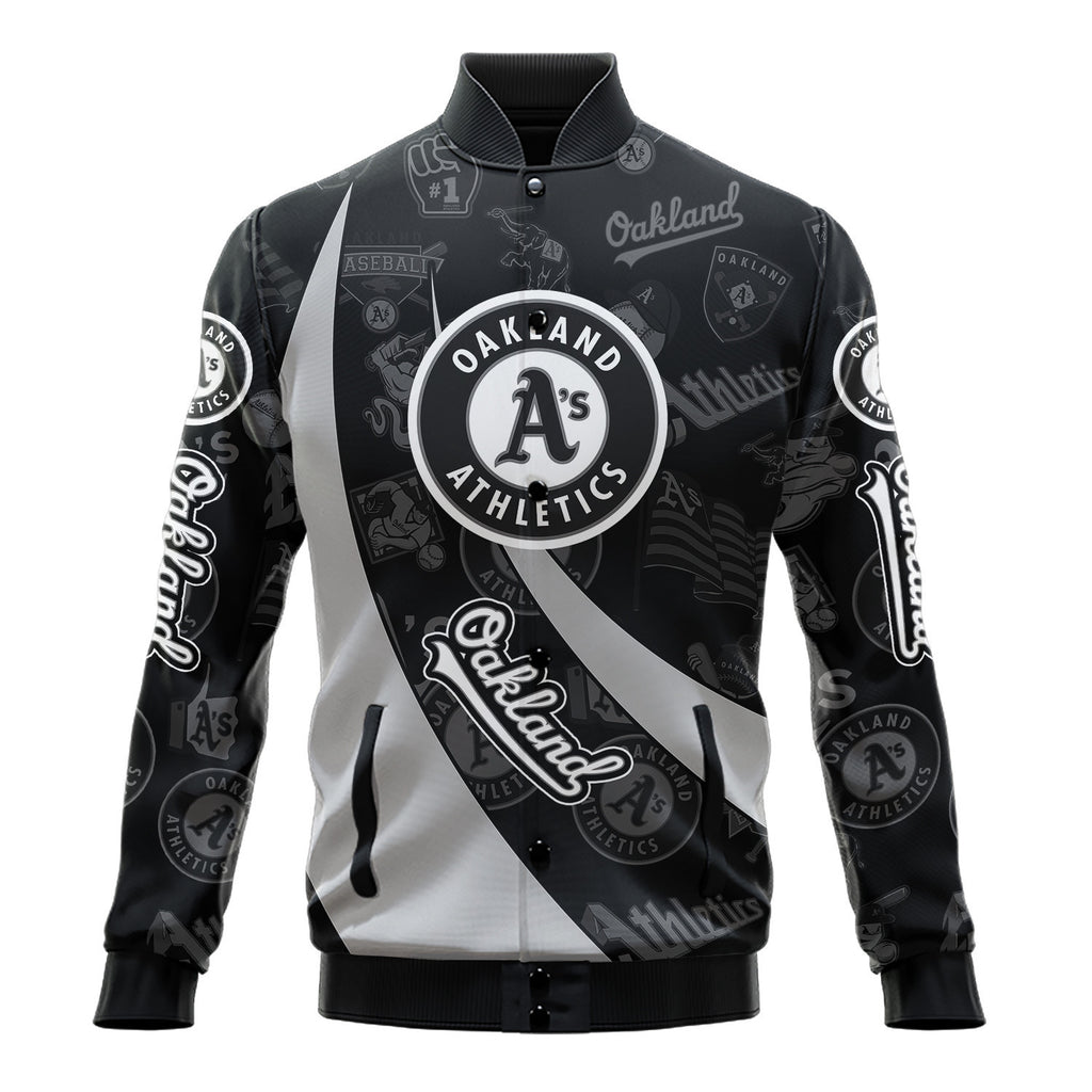 Oakland Athletics - Major League Baseball AOP Varsity Jacket V3 - All-Over-Printed Jacket