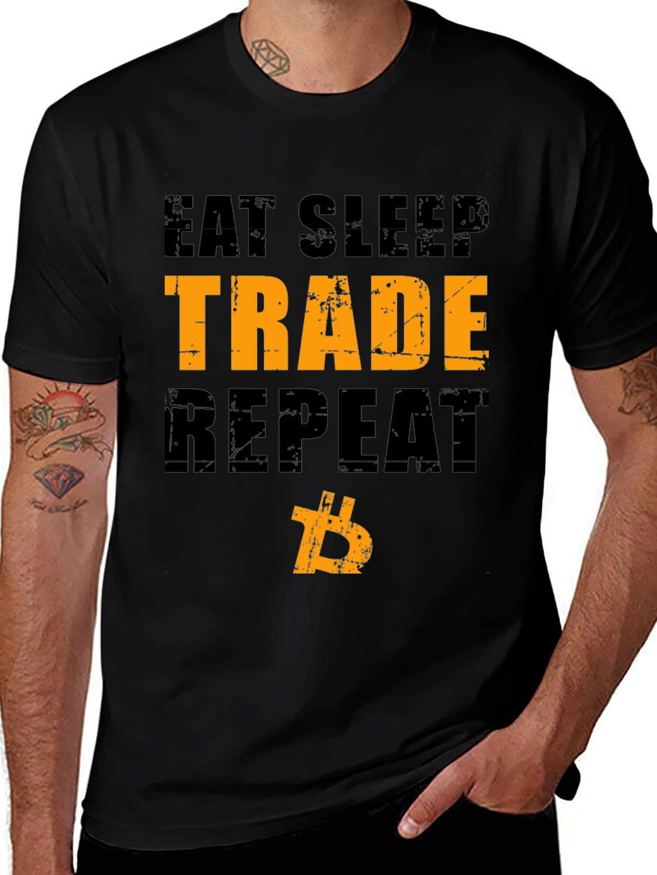 Eat Sleep Trade Repeat Bitcoin T-Shirt