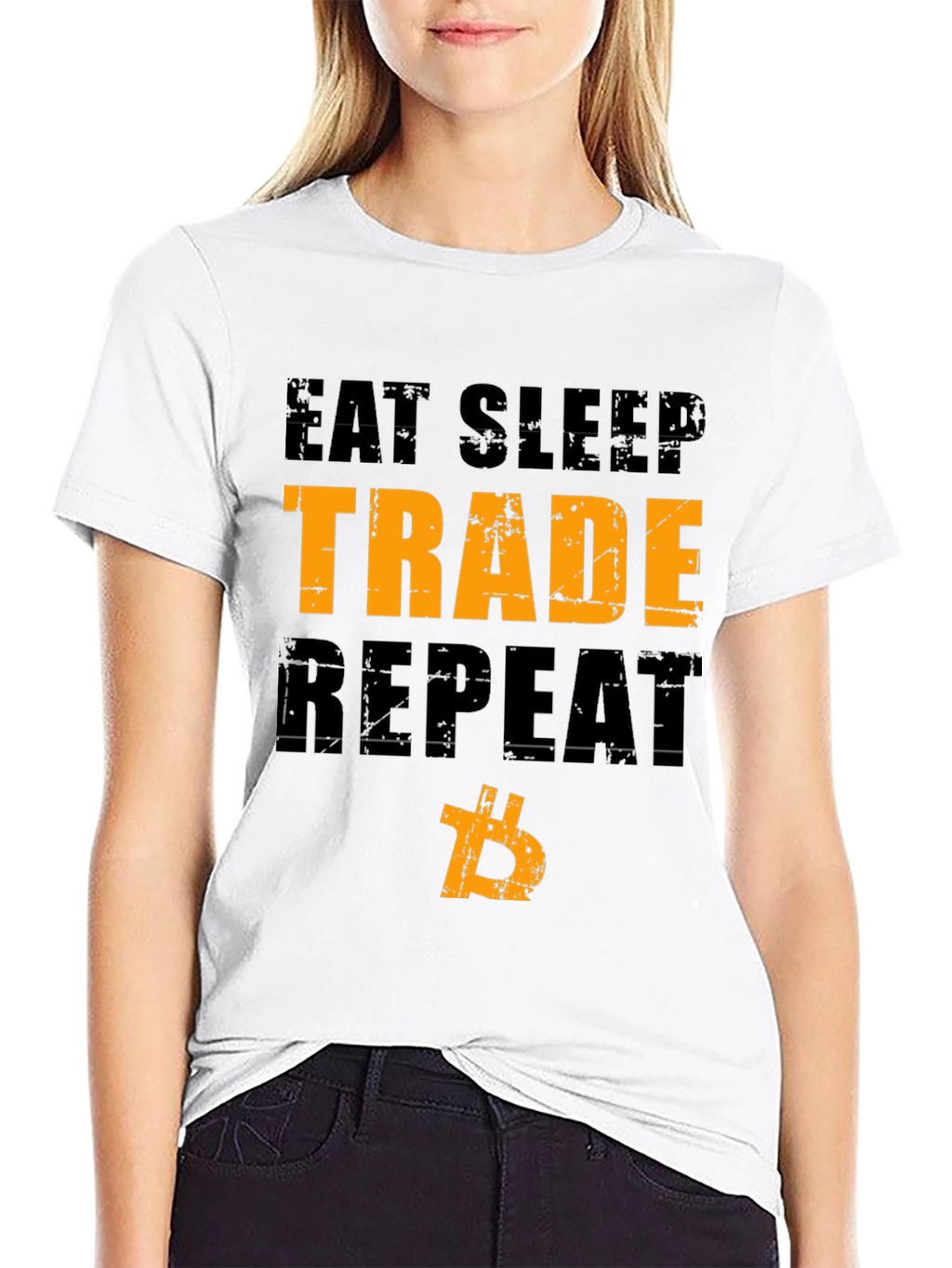 Eat Sleep Trade Repeat Bitcoin T-Shirt