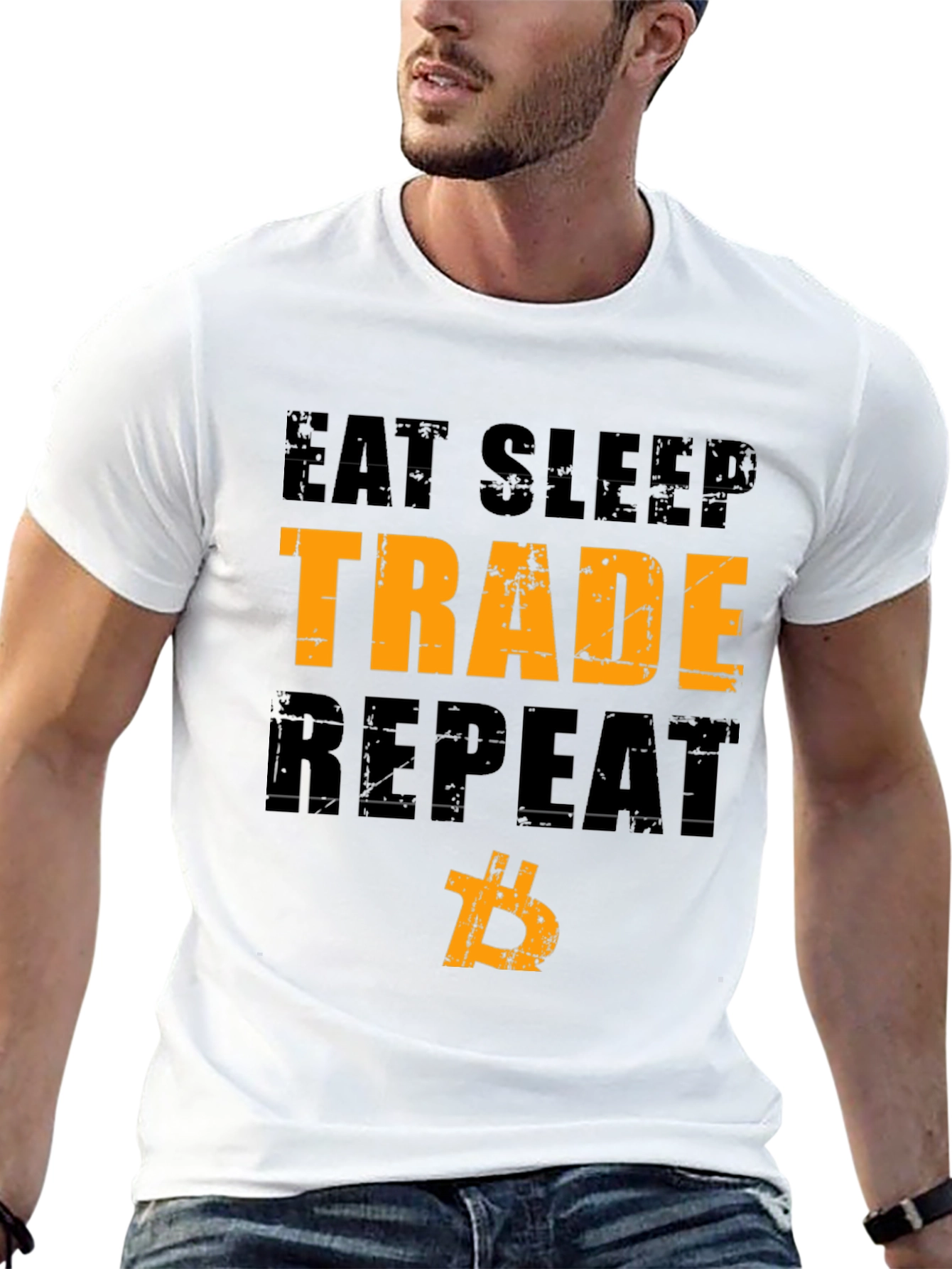 Eat Sleep Trade Repeat Bitcoin T-Shirt
