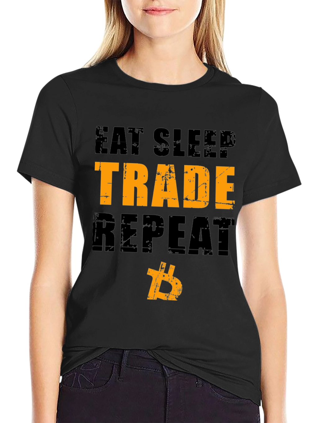 Eat Sleep Trade Repeat Bitcoin T-Shirt