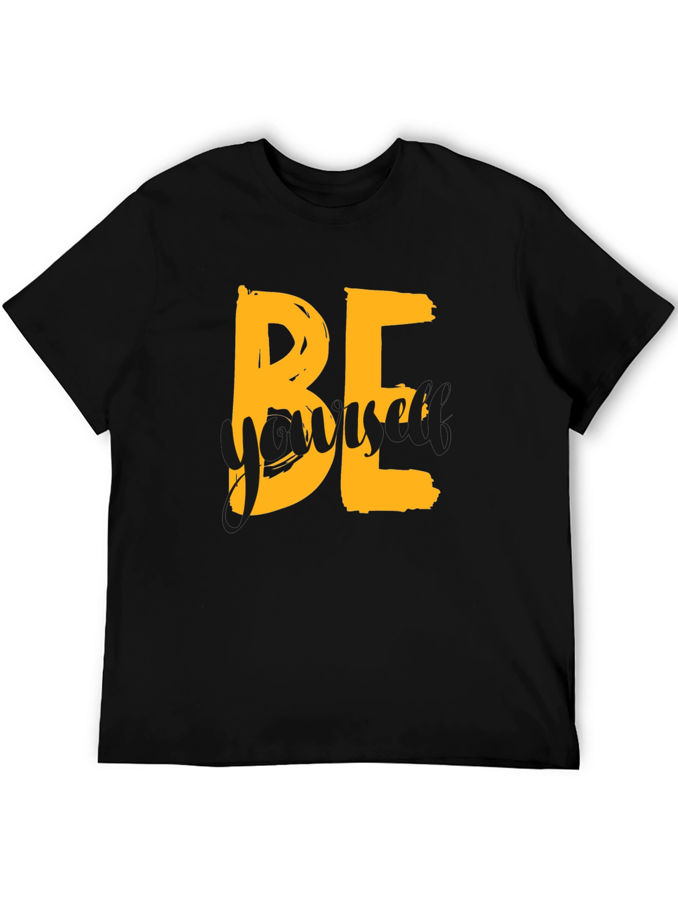 Be Yourself Graphic Tee - Trendy Black T-Shirt