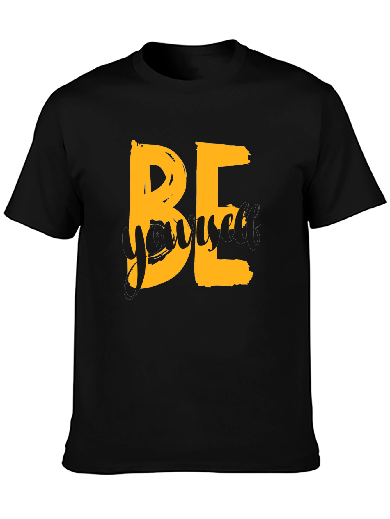 Be Yourself Graphic Tee - Trendy Black T-Shirt