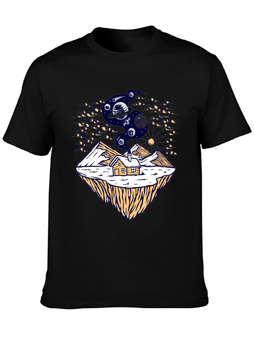 Cosmic Cabin Black T-Shirt