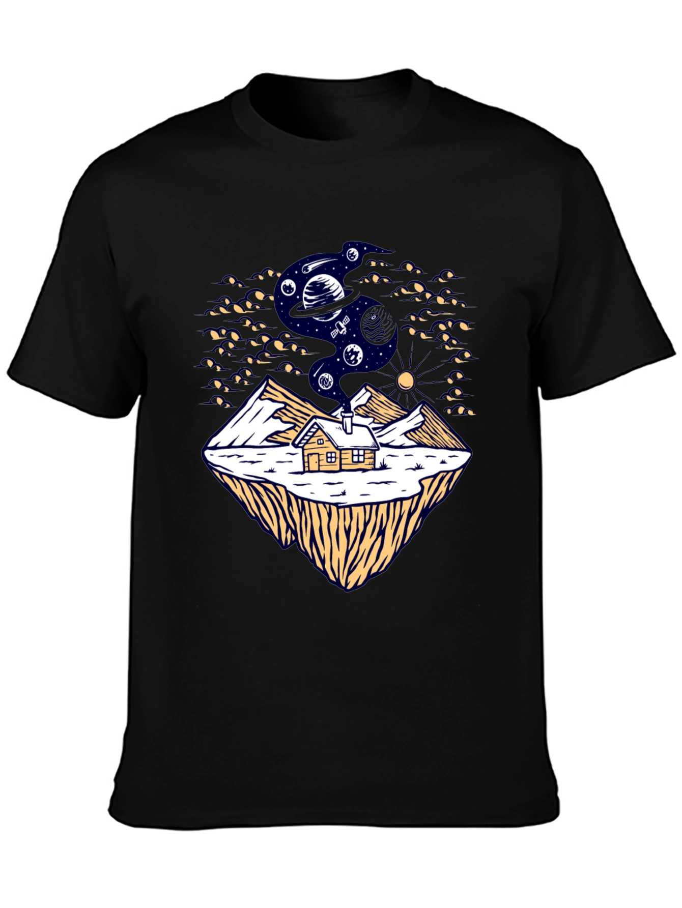 Cosmic Cabin Black T-Shirt