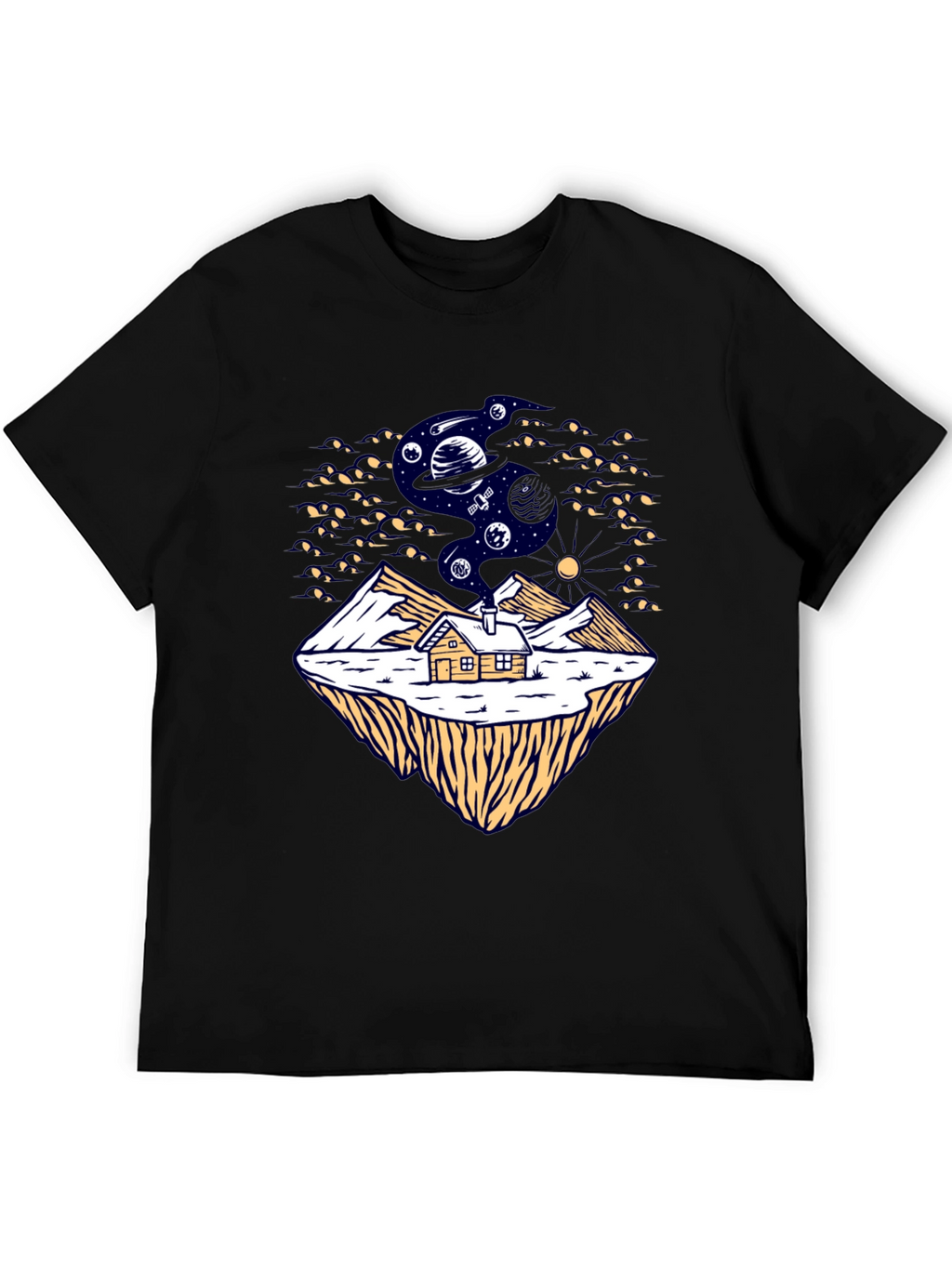 Cosmic Cabin Black T-Shirt