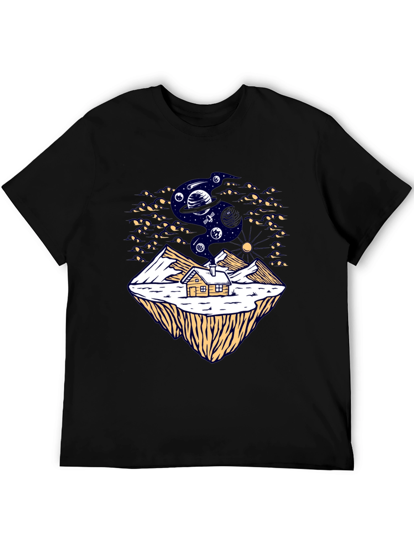 Cosmic Cabin Black T-Shirt