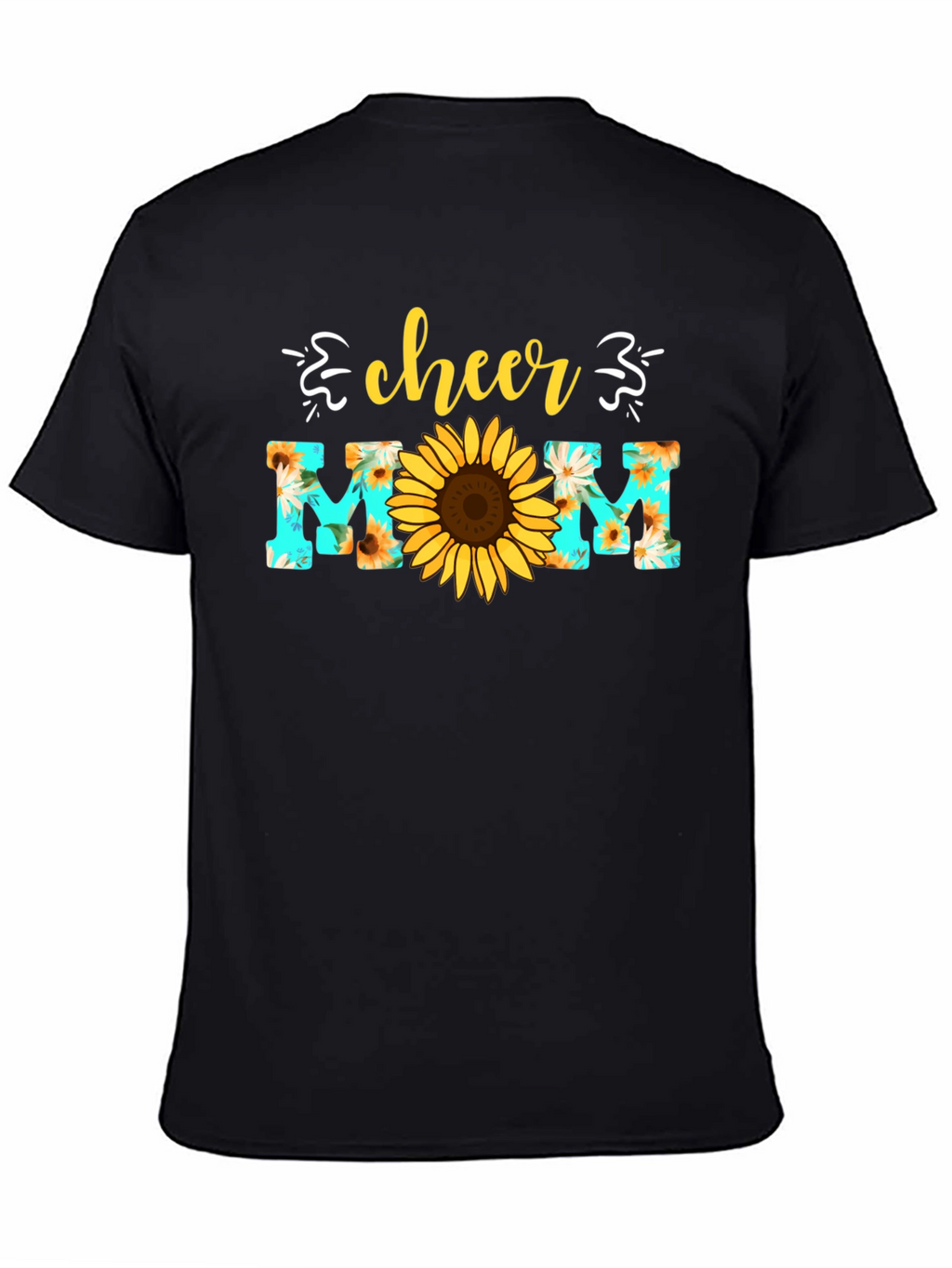 Cheer Mom Sunflower Graphic T-Shirt