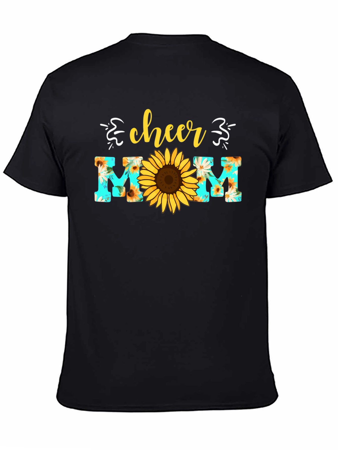 Cheer Mom Sunflower Graphic T-Shirt