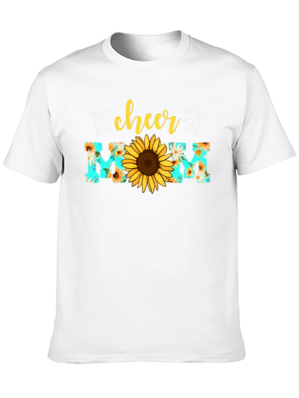 Cheer Mom Sunflower Graphic T-Shirt