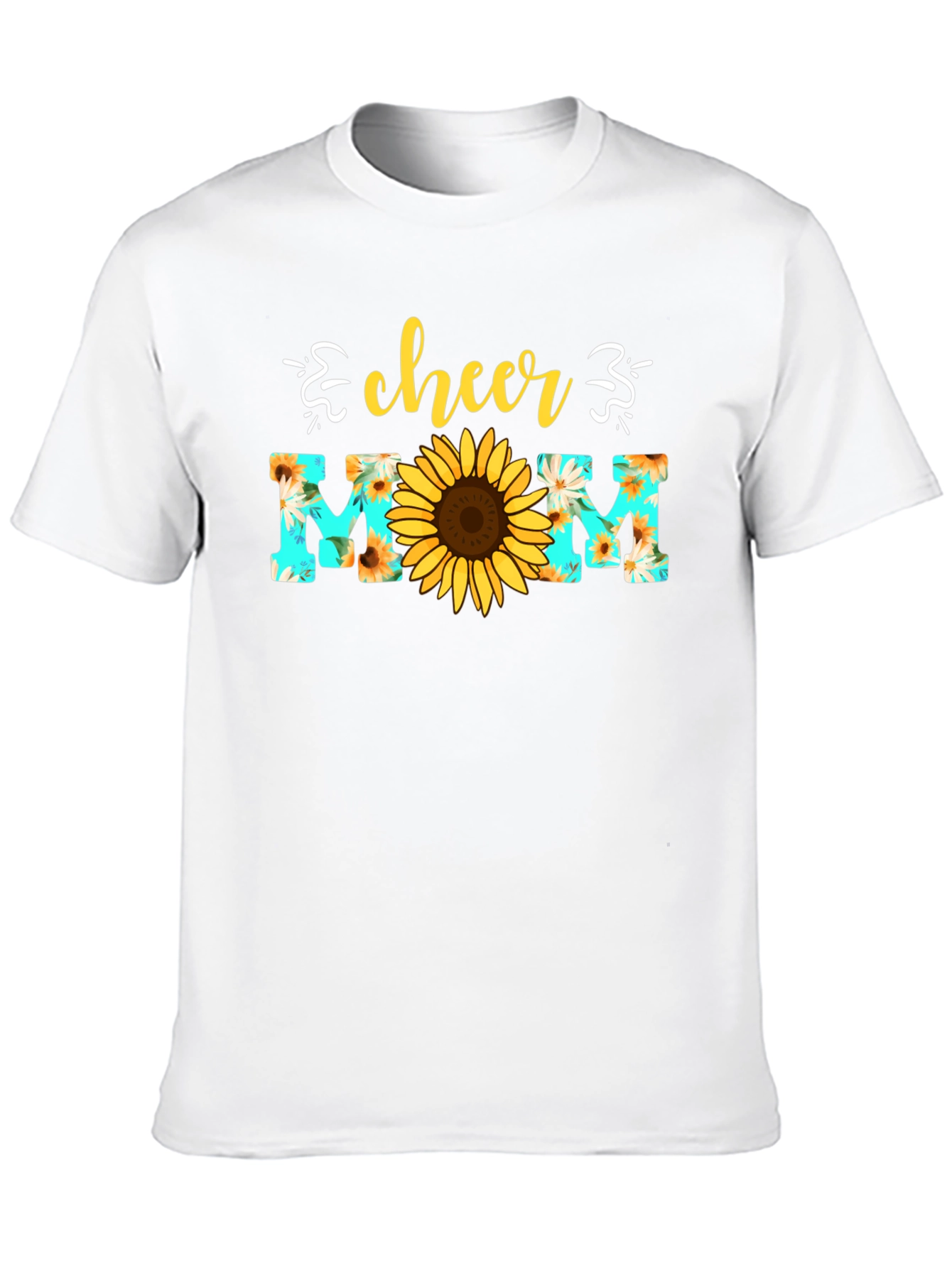 Cheer Mom Sunflower Graphic T-Shirt