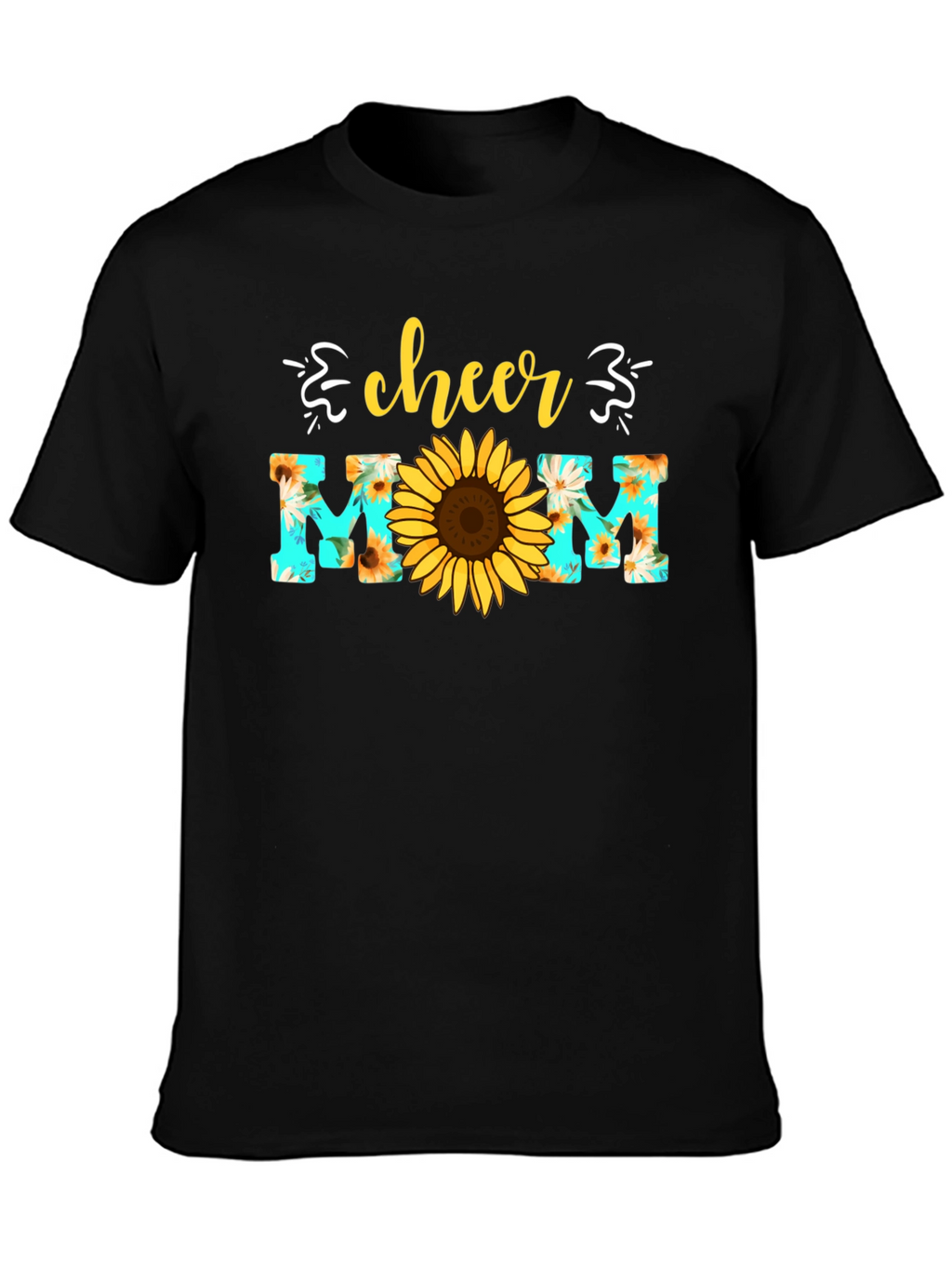 Cheer Mom Sunflower Graphic T-Shirt