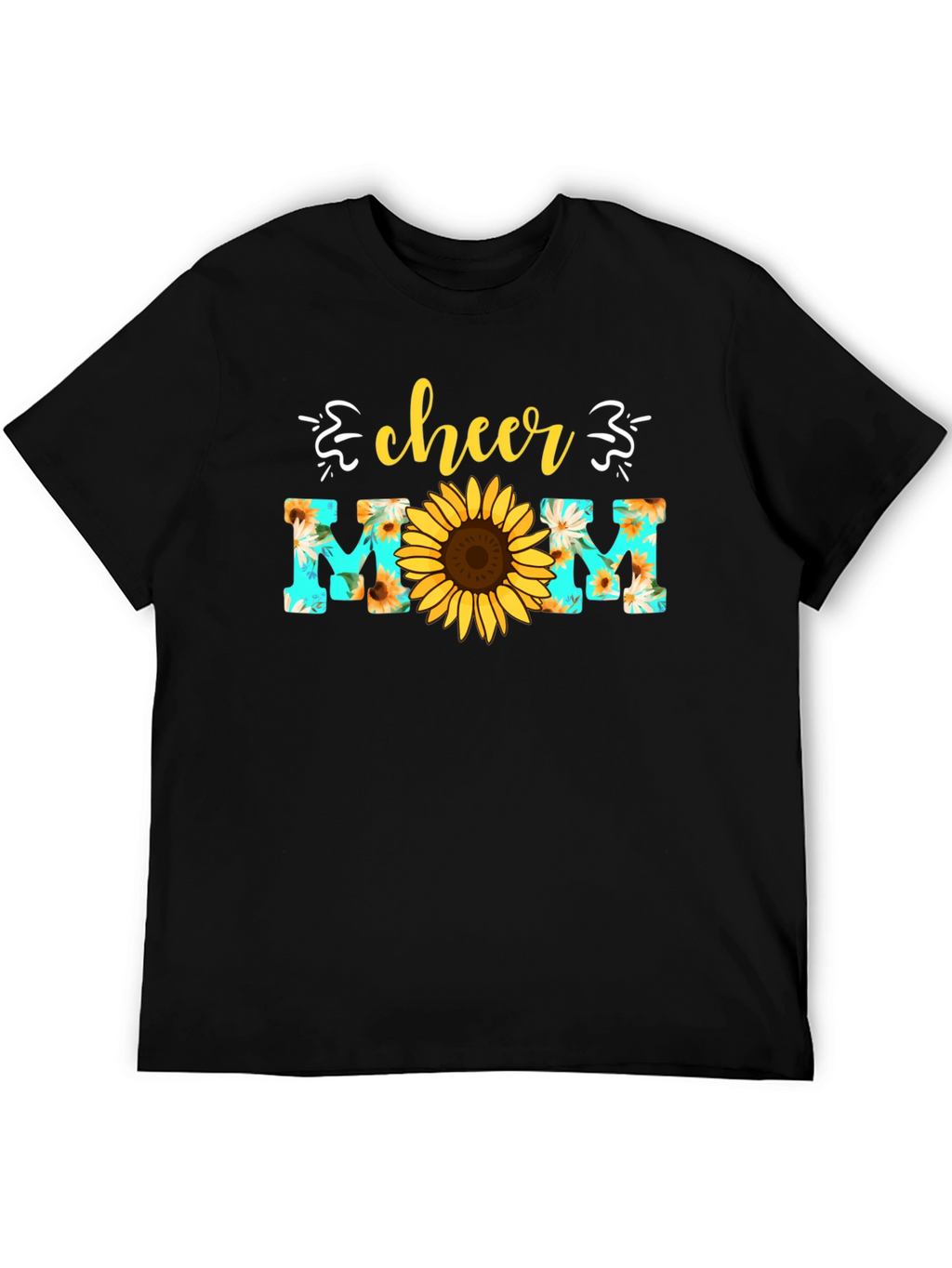 Cheer Mom Sunflower Graphic T-Shirt