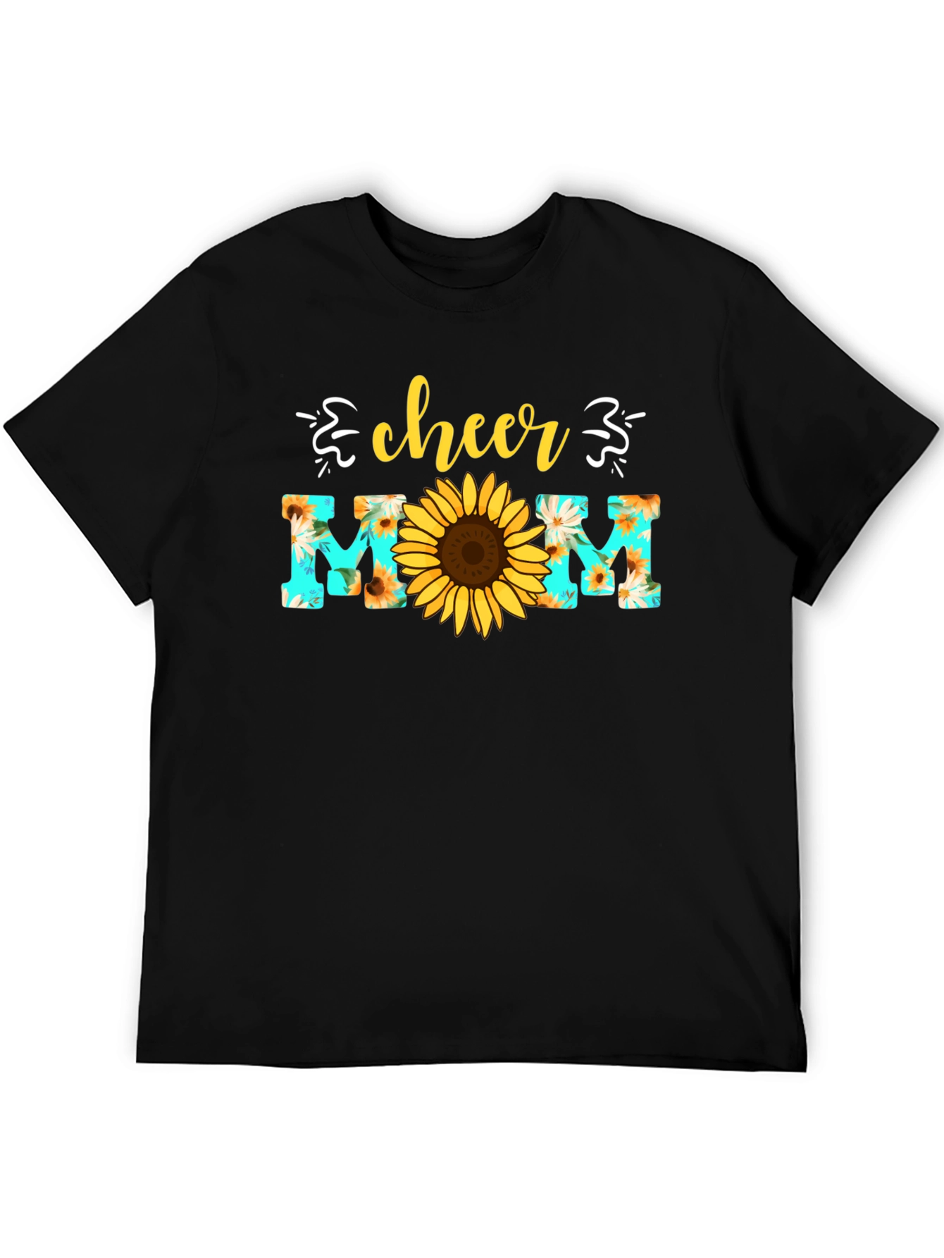 Cheer Mom Sunflower Graphic T-Shirt