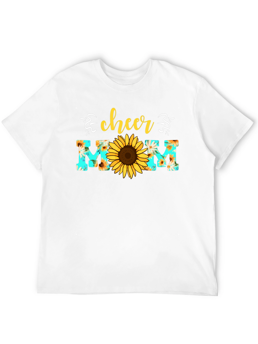 Cheer Mom Sunflower Graphic T-Shirt
