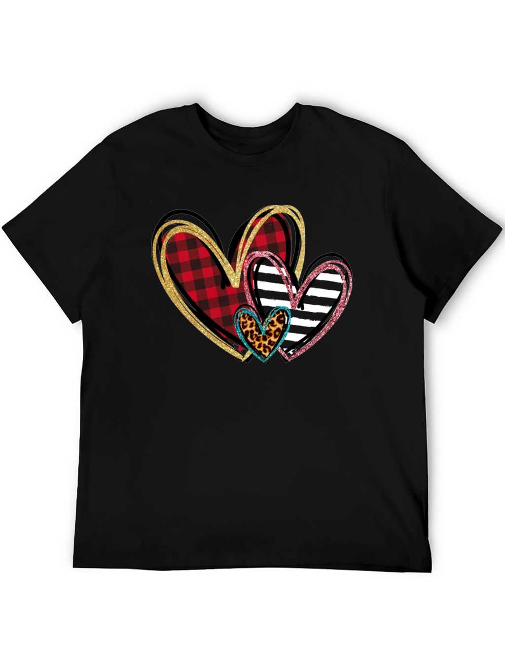 Heart Patterned T-Shirt Valentines Day Shirt