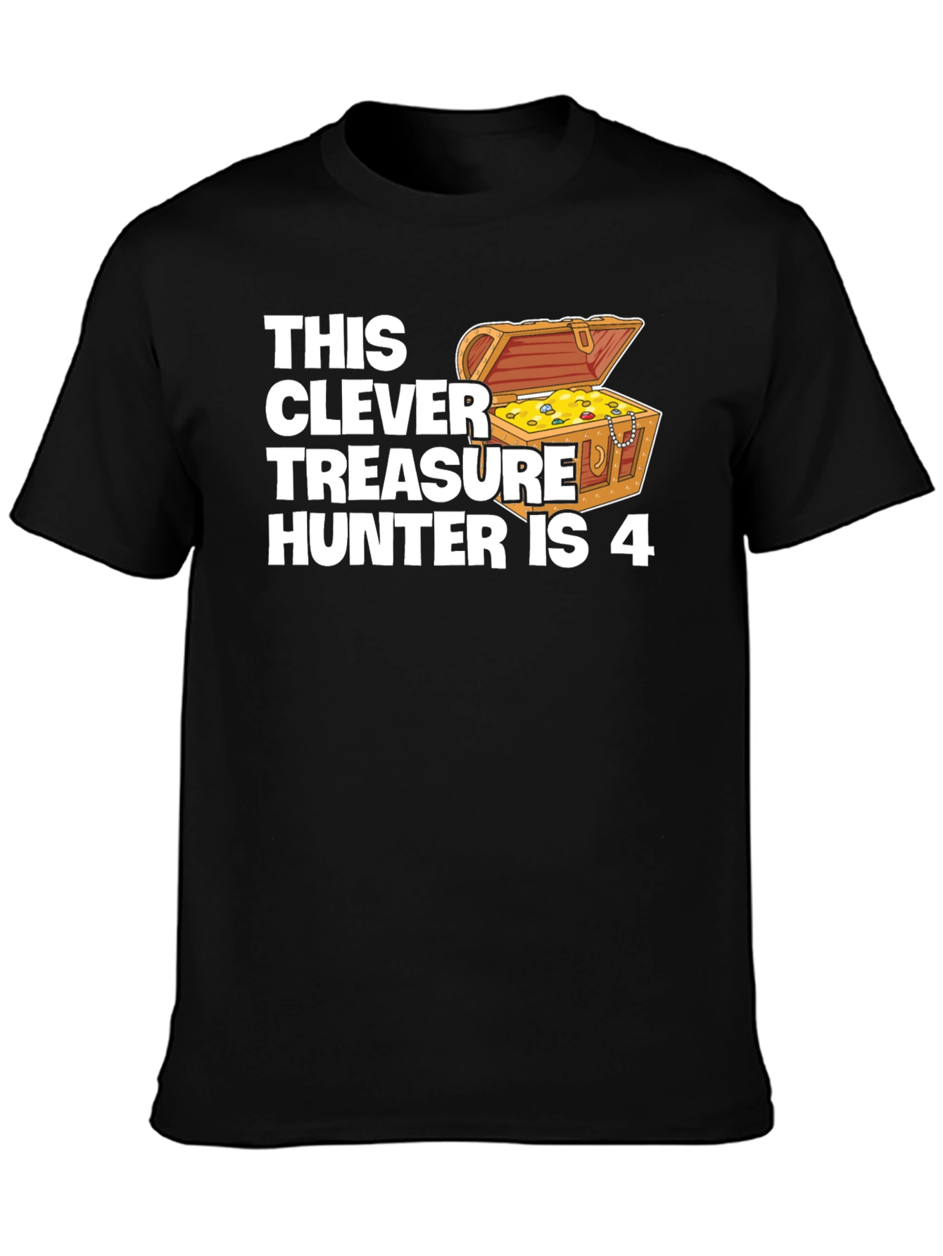 Clever Treasure Hunter Birthday T-Shirt - Age 4