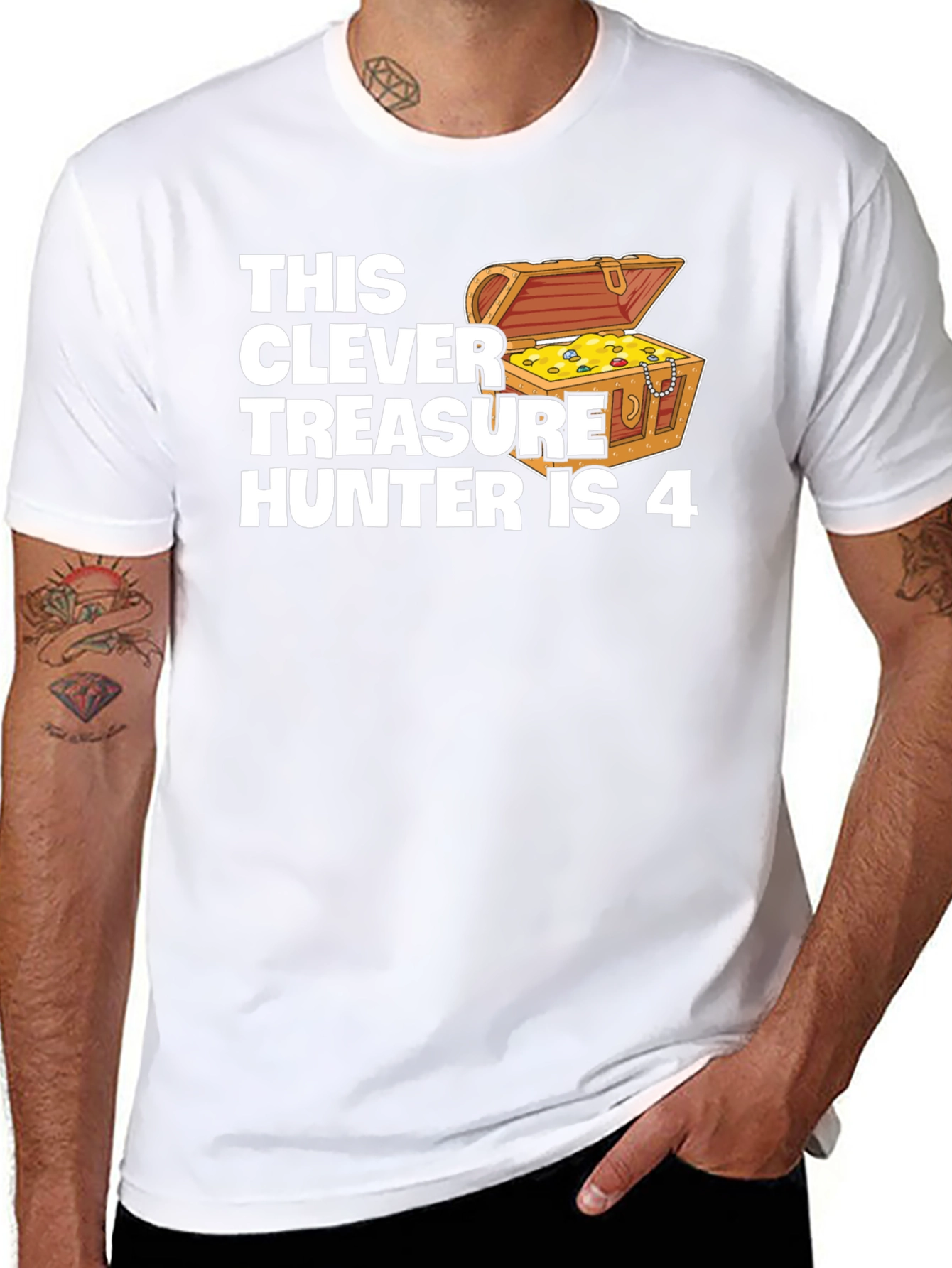 Clever Treasure Hunter Birthday T-Shirt - Age 4