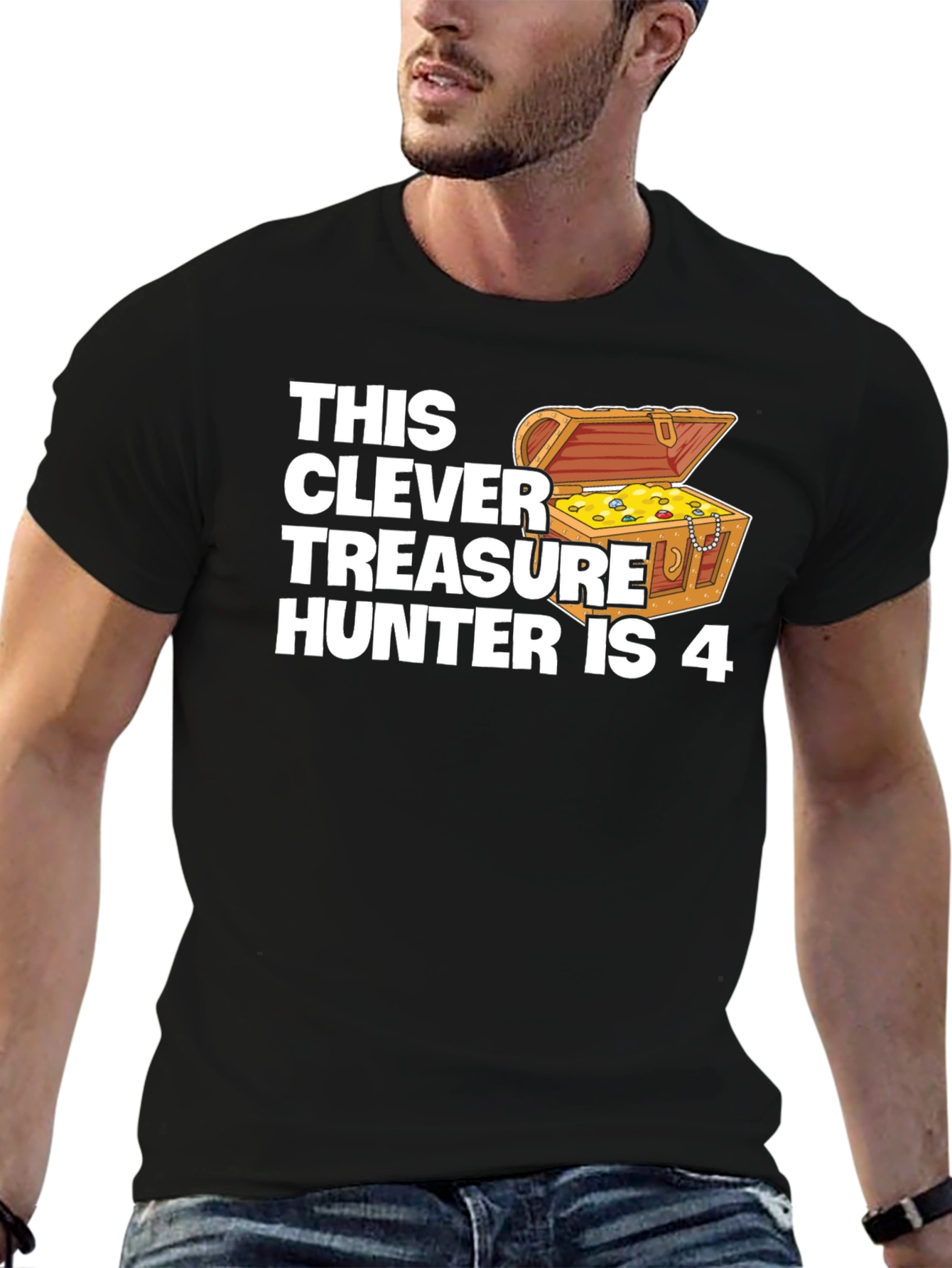 Clever Treasure Hunter Birthday T-Shirt - Age 4