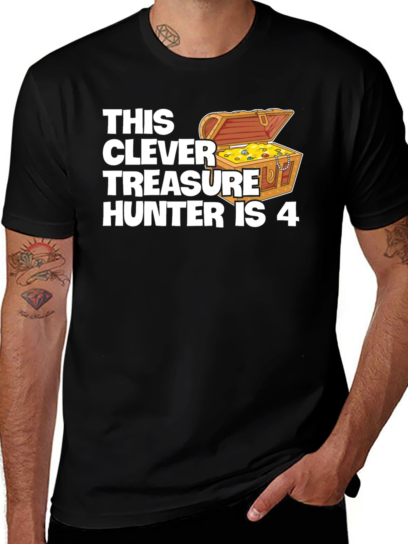 Clever Treasure Hunter Birthday T-Shirt - Age 4