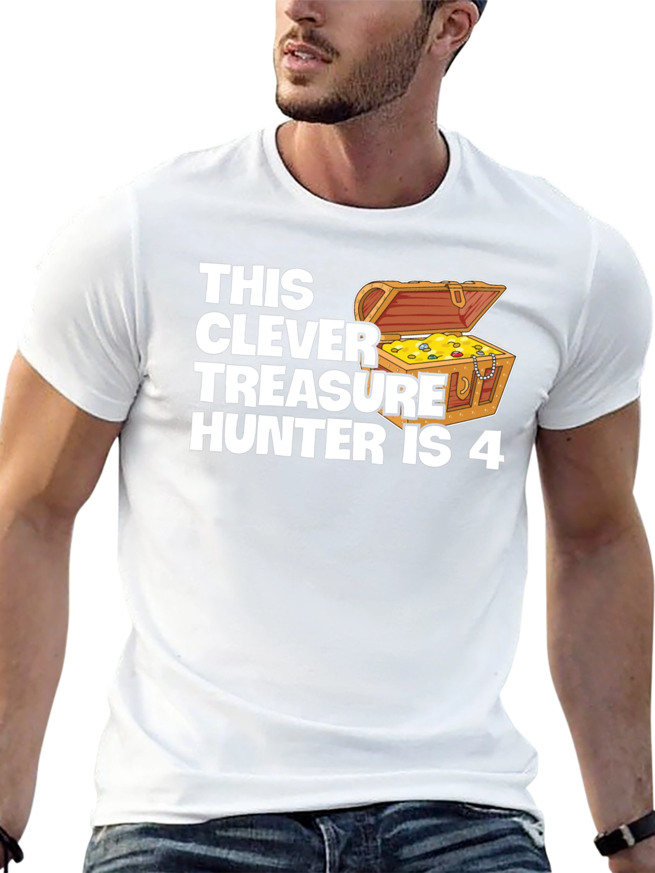 Clever Treasure Hunter Birthday T-Shirt - Age 4