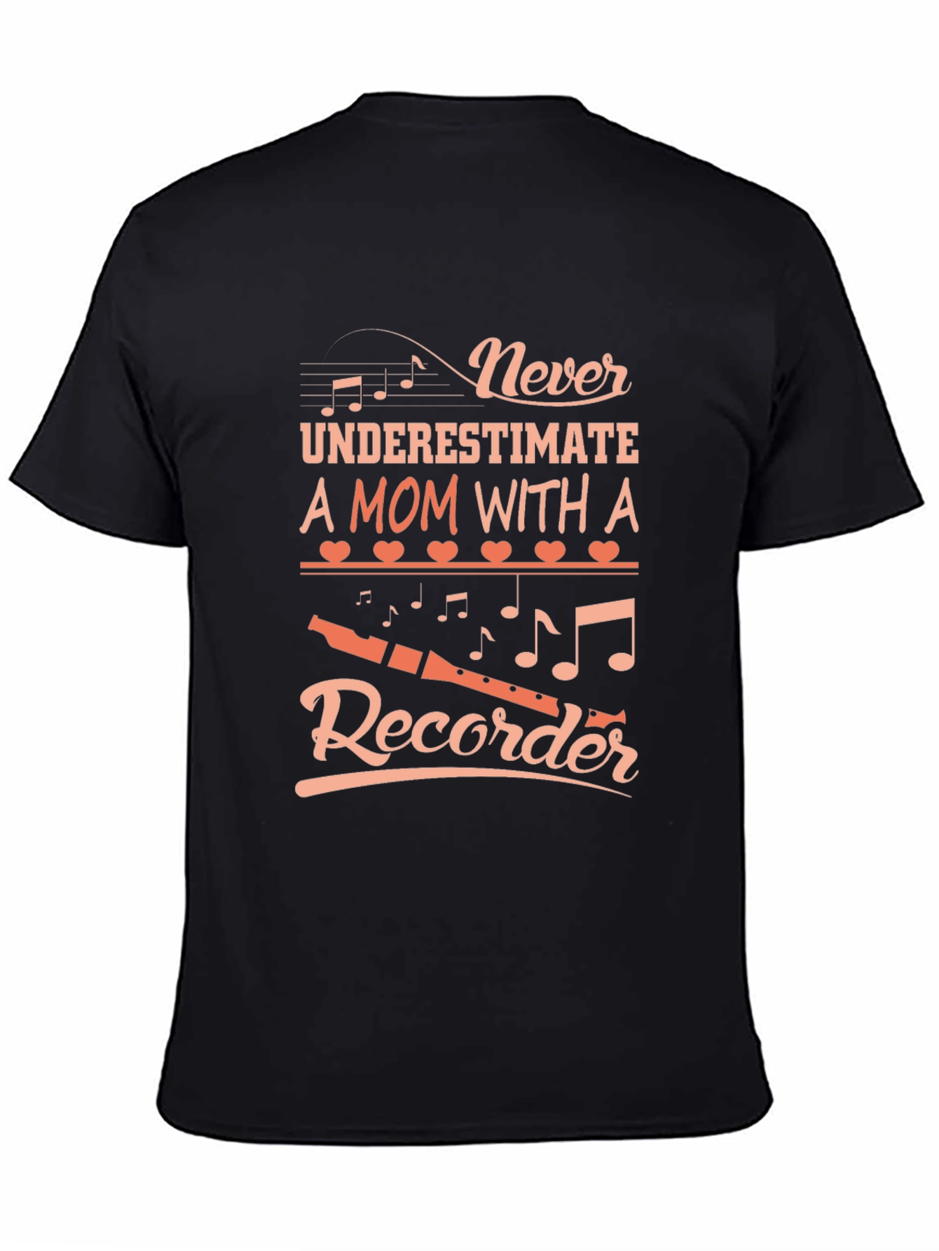 Never Underestimate Mom Recorder Graphic Tee