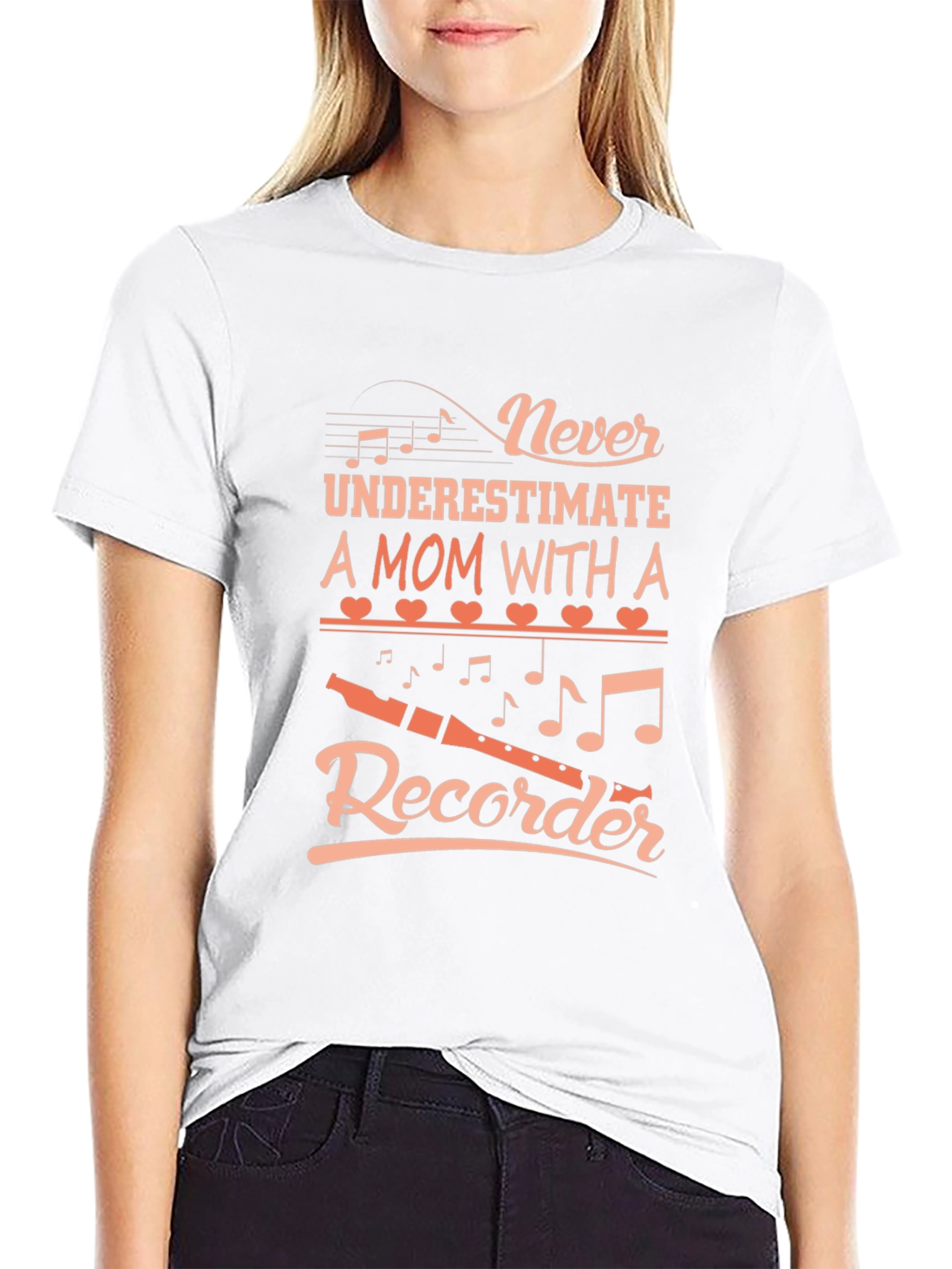 Never Underestimate Mom Recorder Graphic Tee