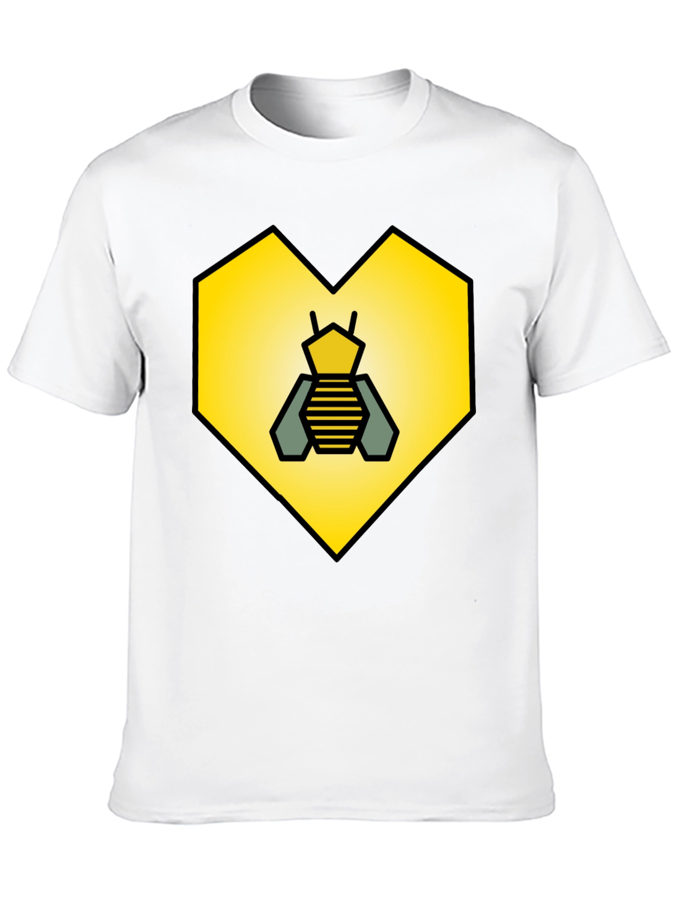 Bee Heart Graphic Tee - Black Cotton Blend Shirt