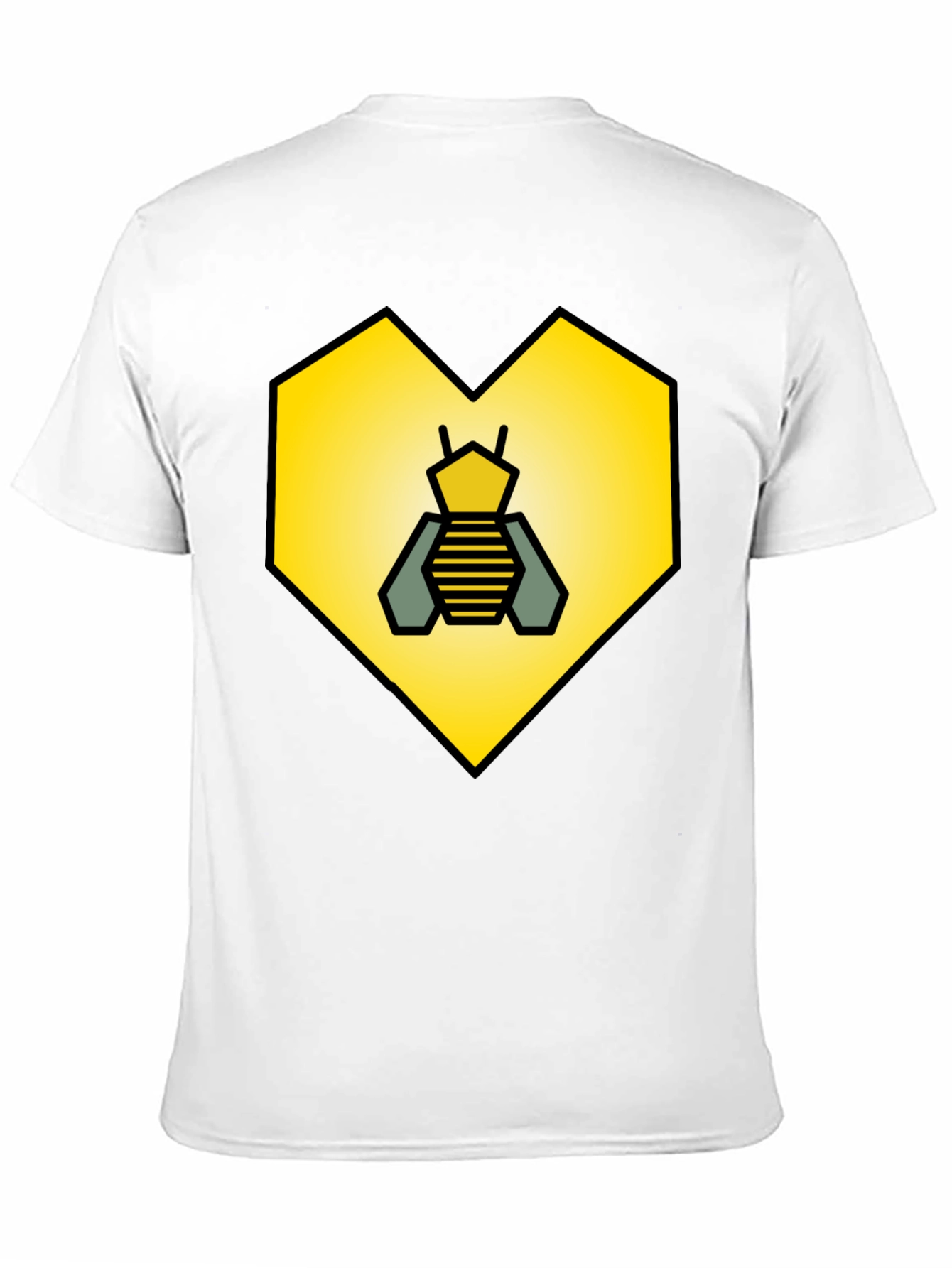 Bee Heart Graphic Tee - Black Cotton Blend Shirt