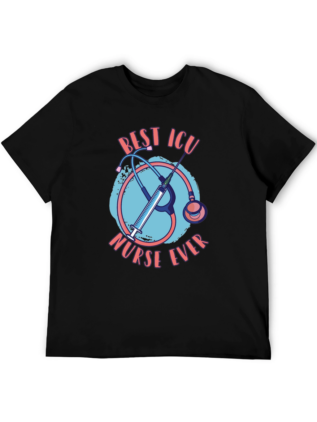 Best ICU Nurse Ever Black T-Shirt