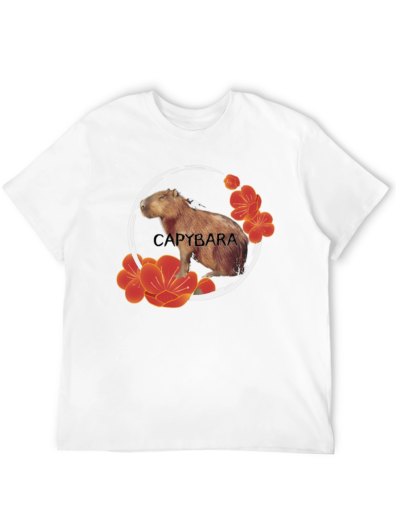 Capybara Floral T-Shirt - Unique Design