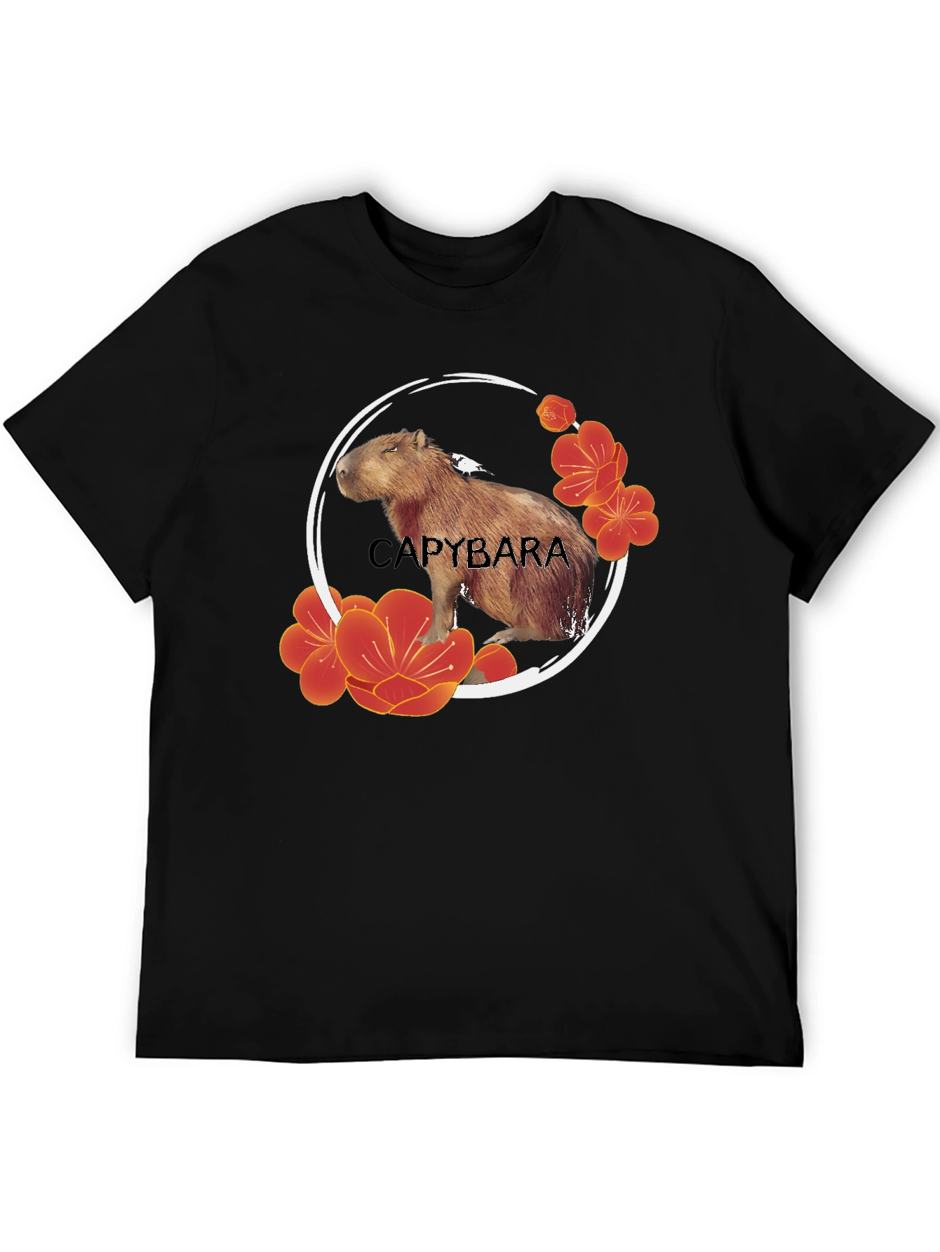 Capybara Floral T-Shirt - Unique Design