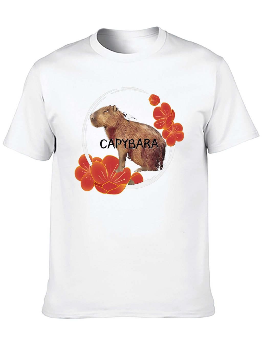 Capybara Floral T-Shirt - Unique Design