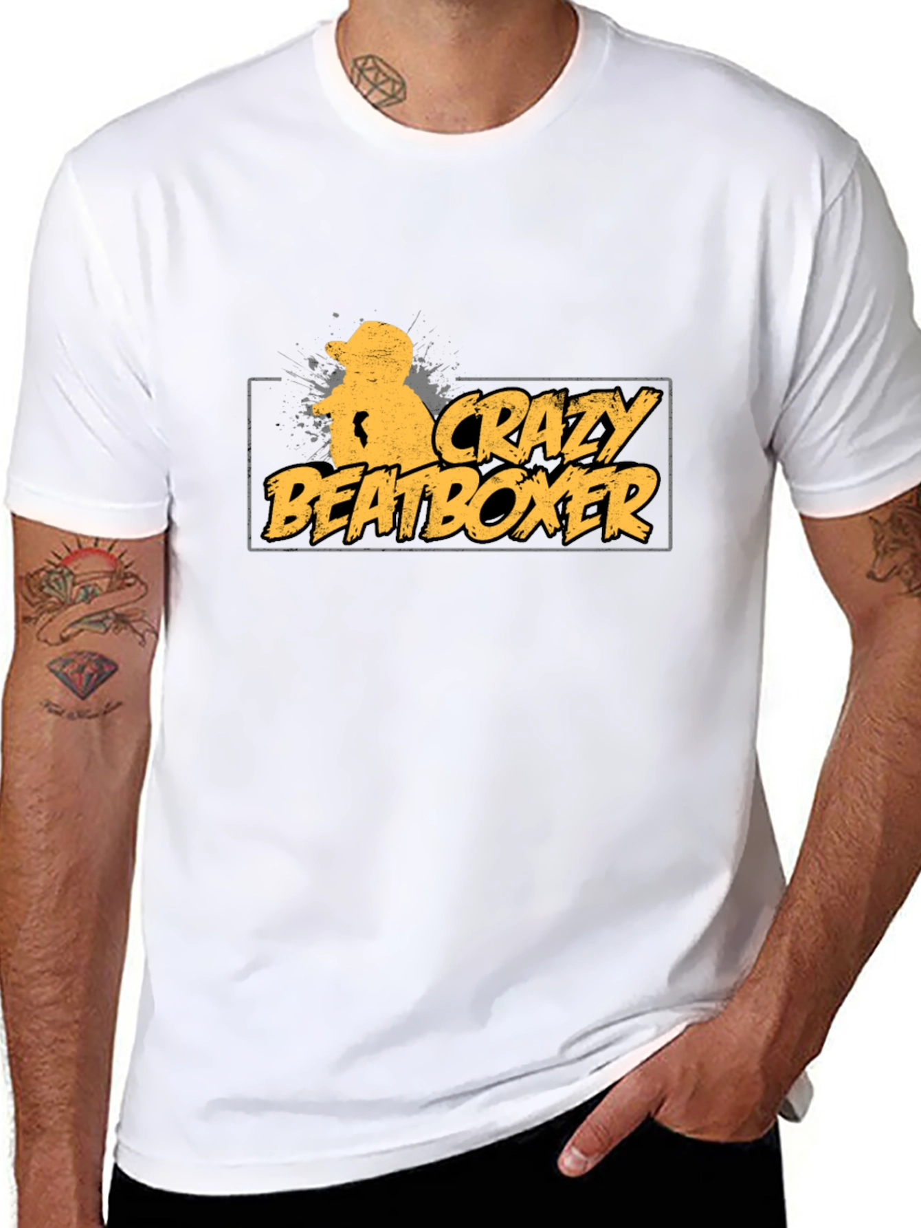 Crazy Beatboxer Black T-Shirt