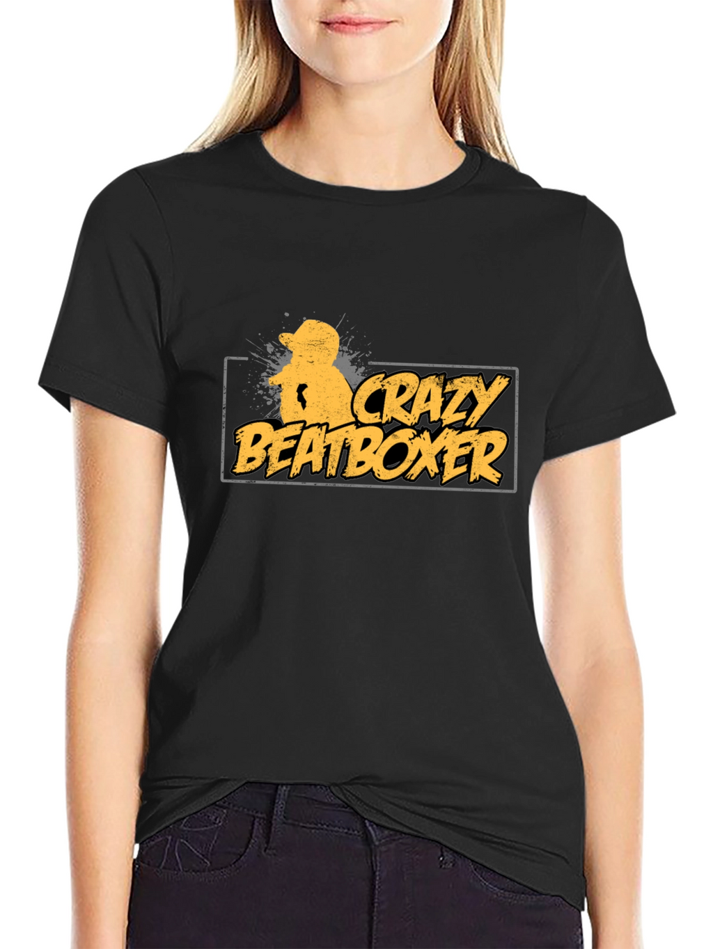 Crazy Beatboxer Black T-Shirt