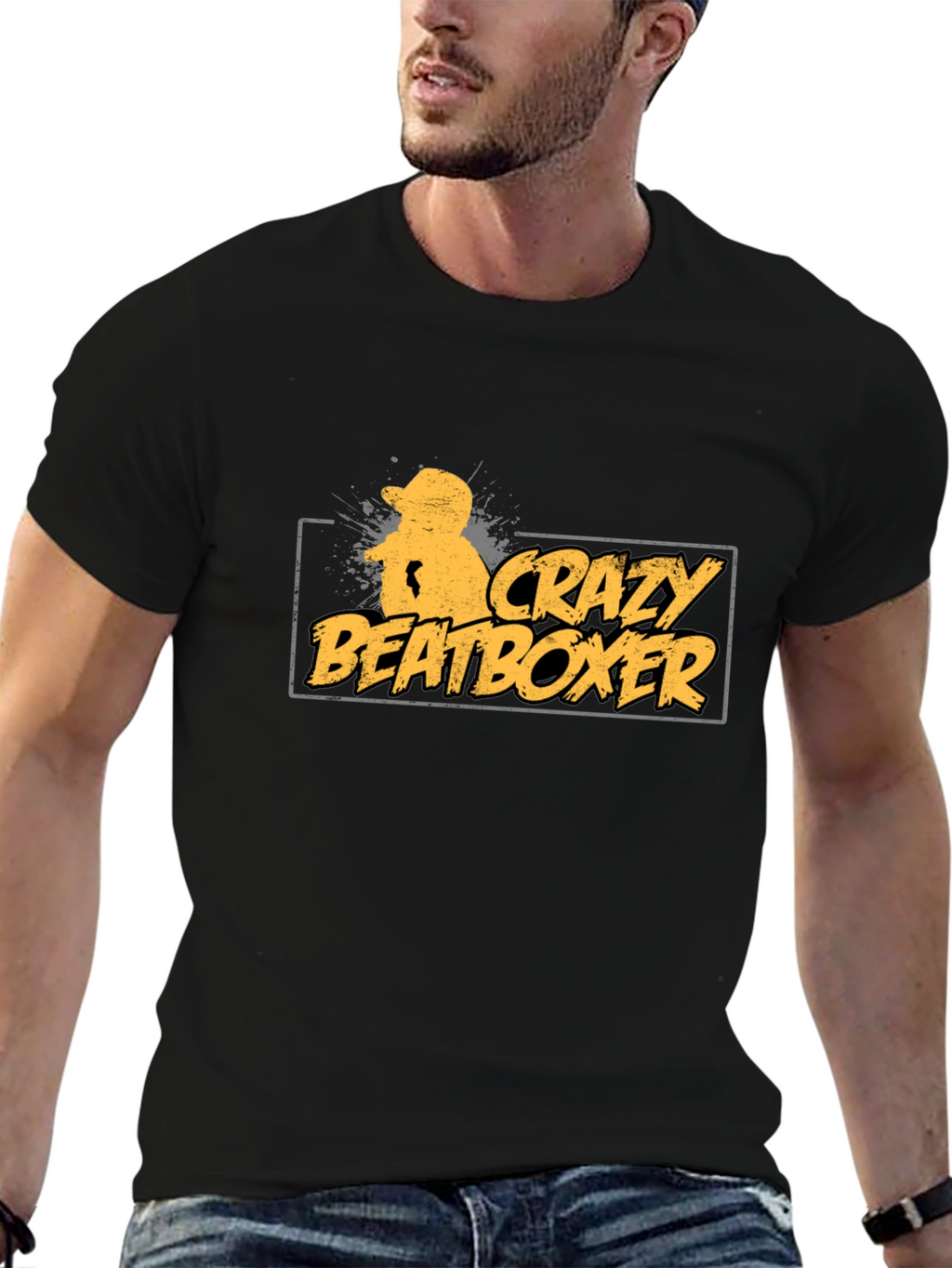 Crazy Beatboxer Black T-Shirt