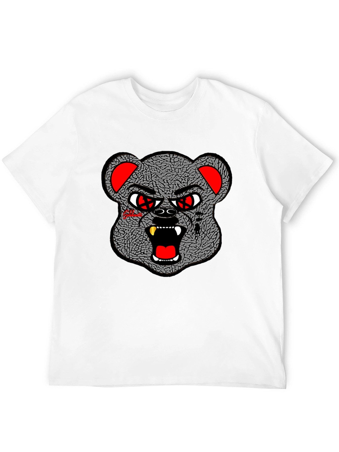 Edgy Graphic Tee - Bear Head Design