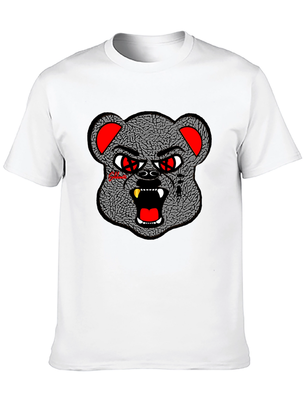 Edgy Graphic Tee - Bear Head Design