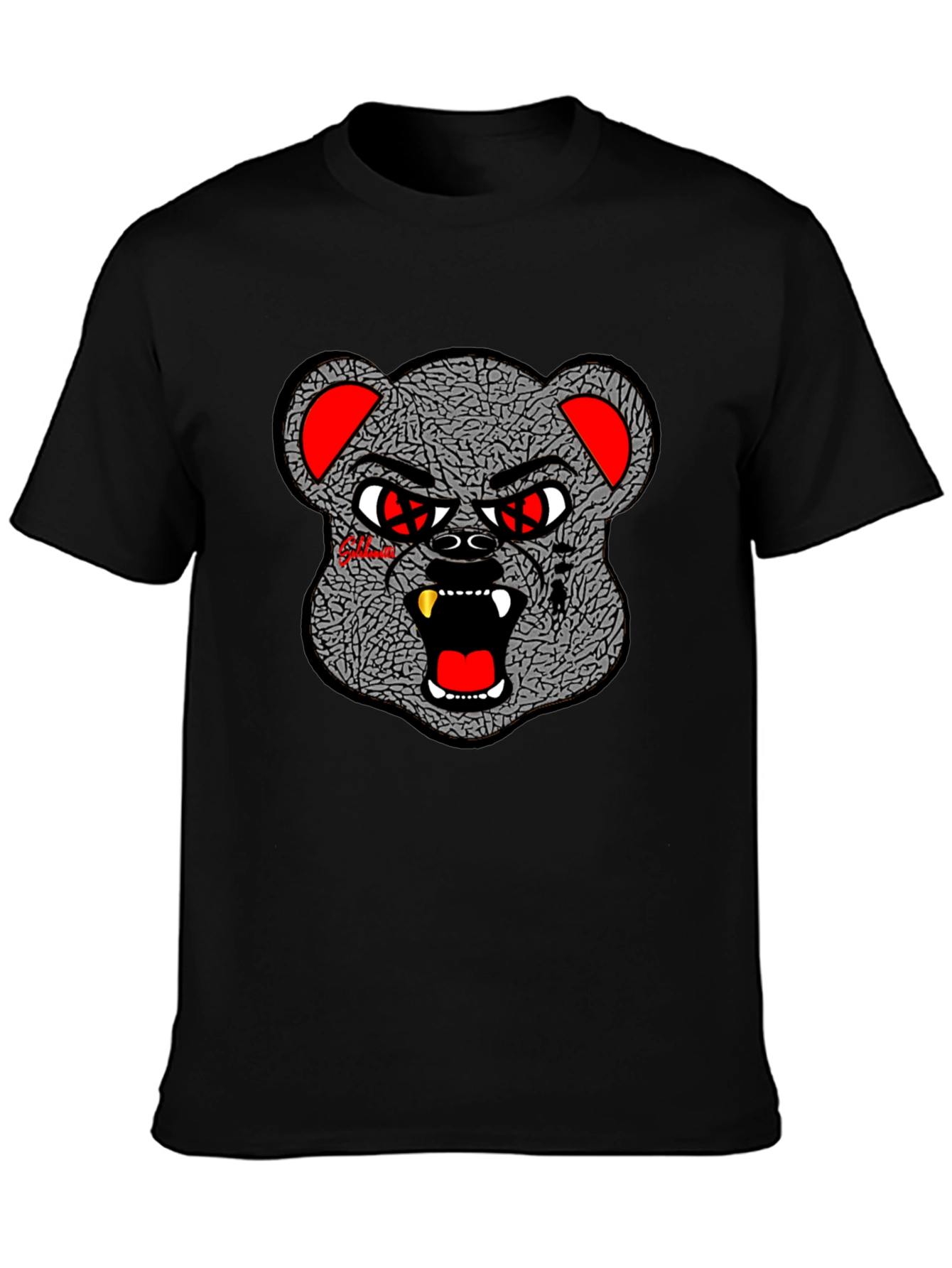 Edgy Graphic Tee - Bear Head Design