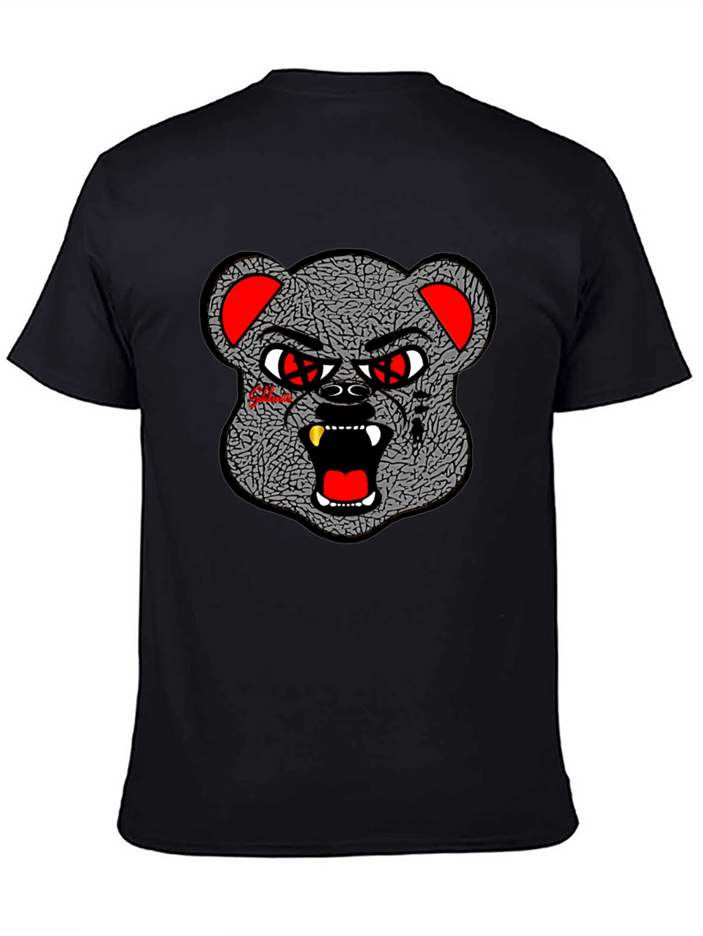 Edgy Graphic Tee - Bear Head Design