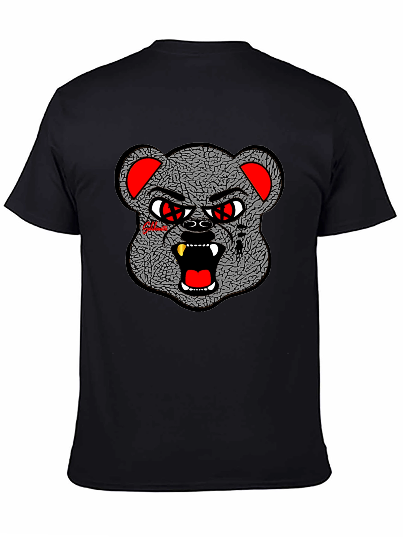 Edgy Graphic Tee - Bear Head Design