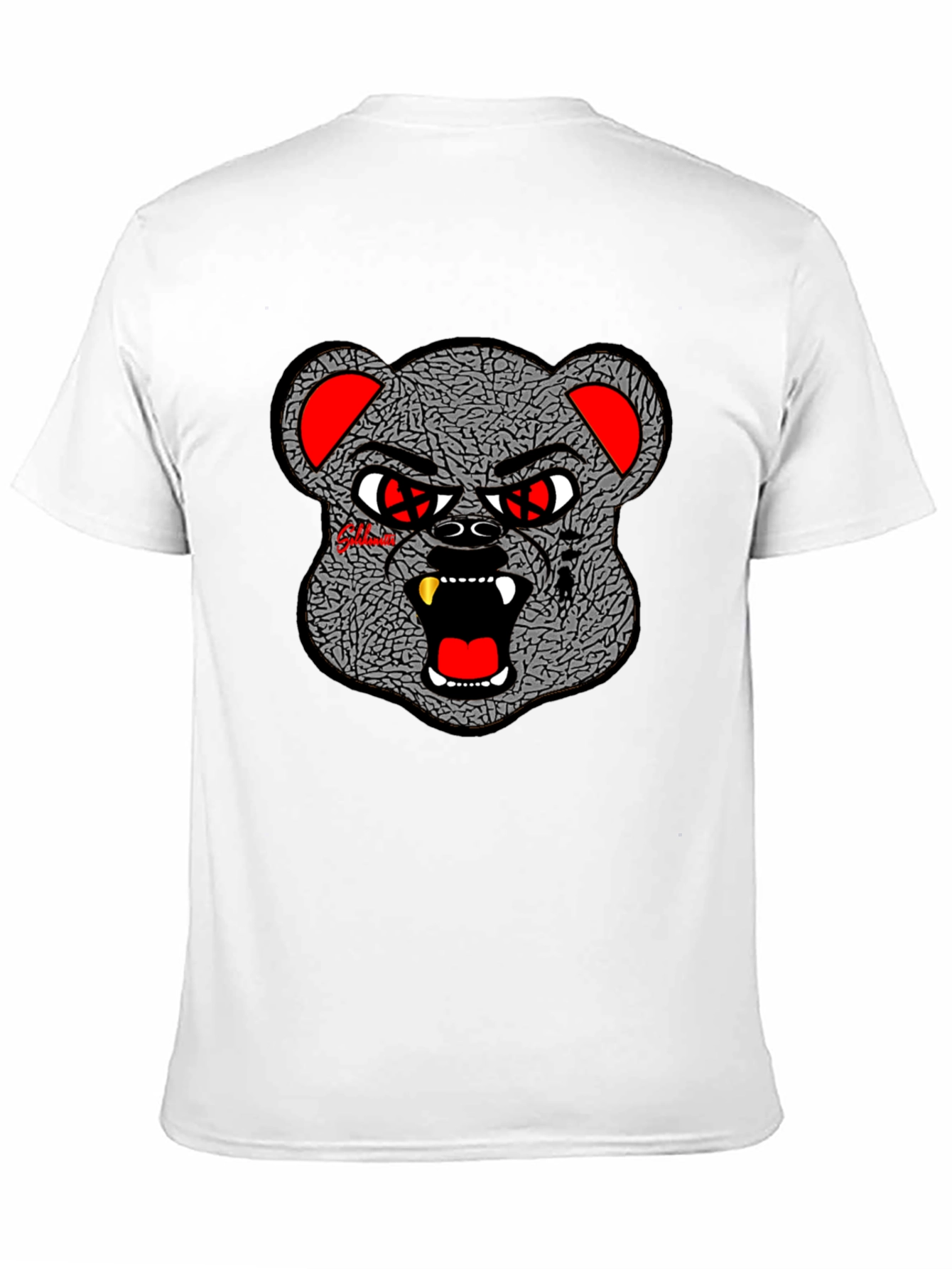 Edgy Graphic Tee - Bear Head Design