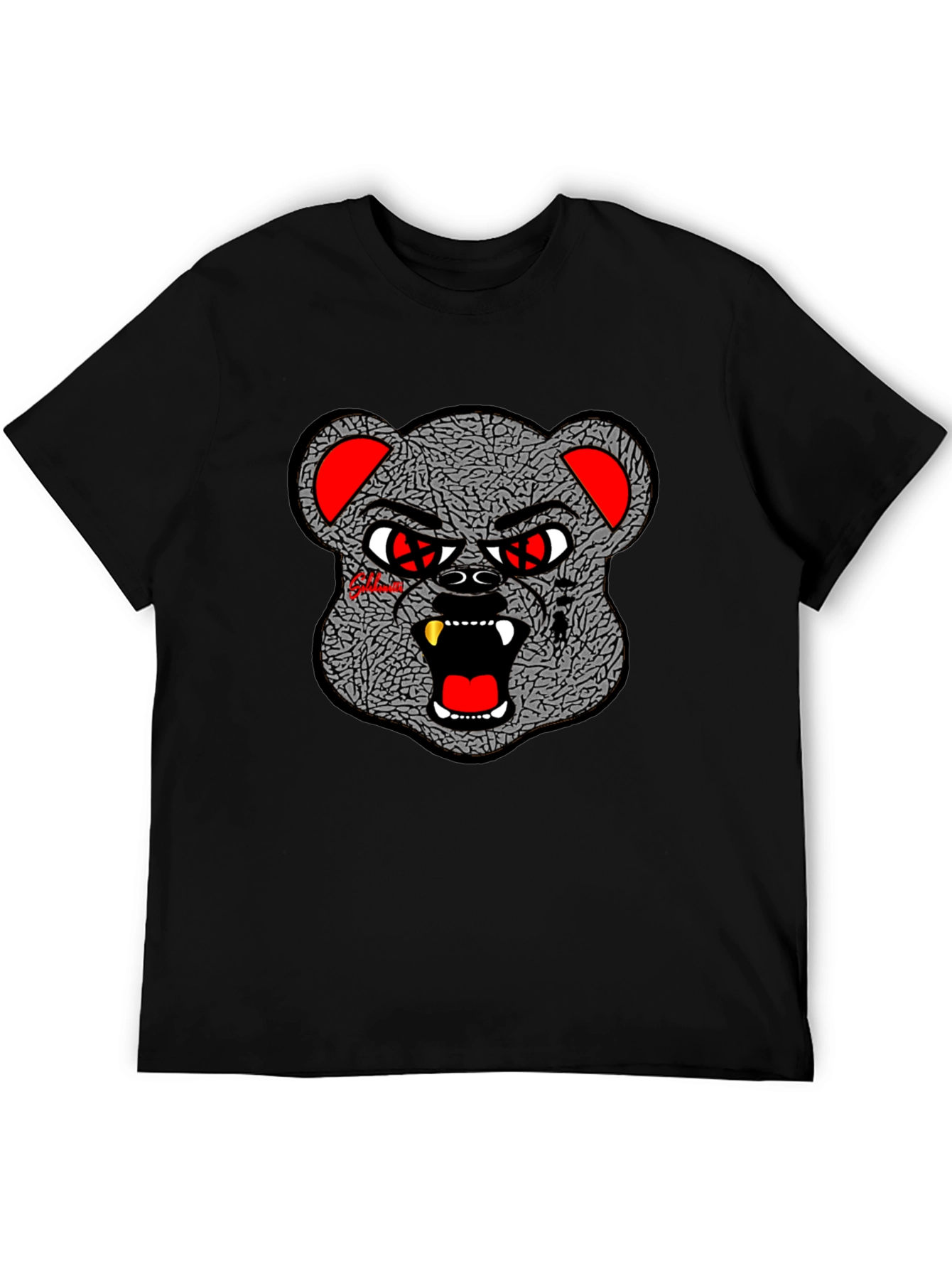 Edgy Graphic Tee - Bear Head Design