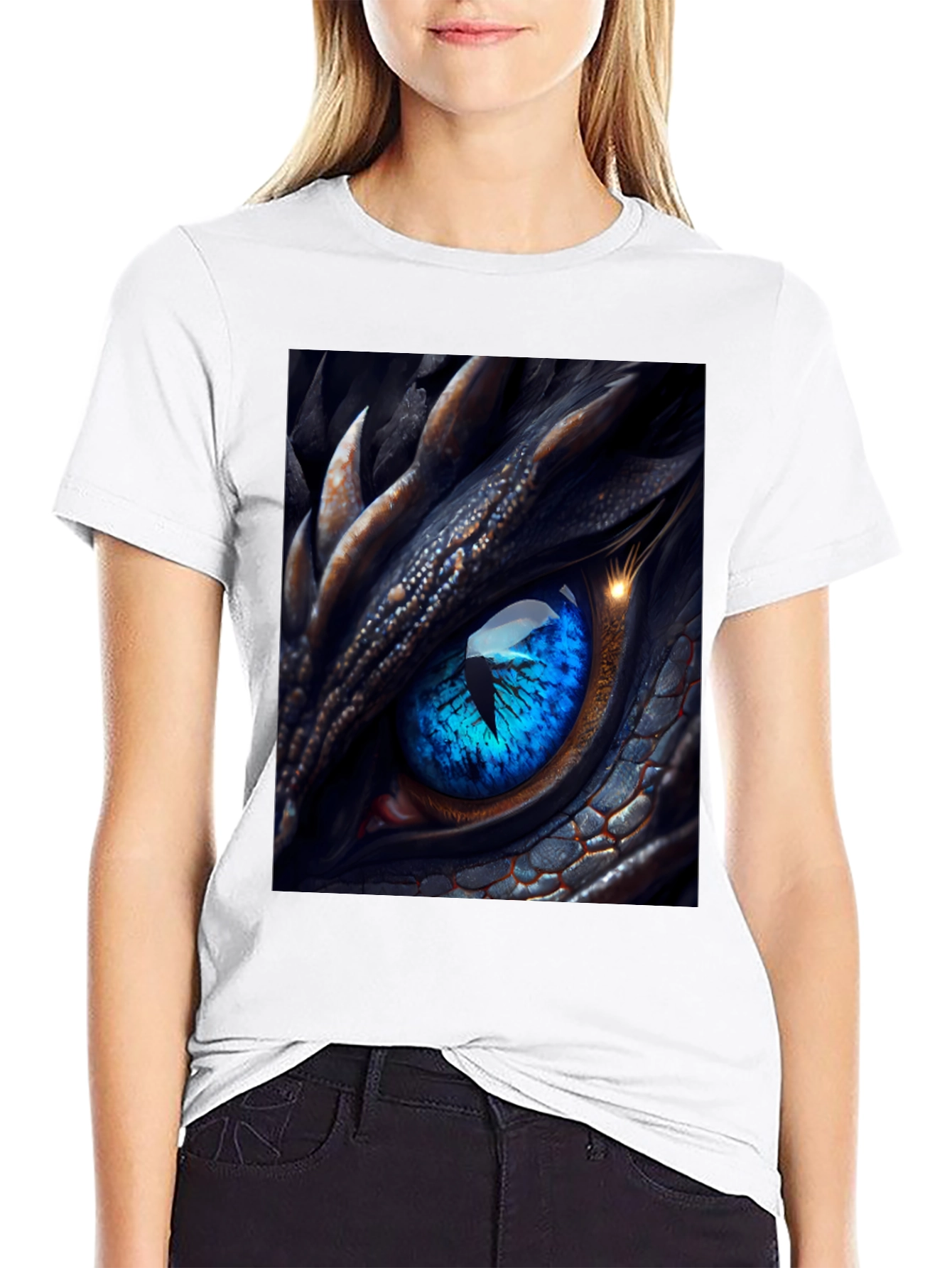 Dragon Eye Graphic T-Shirt - Mens Black Tee