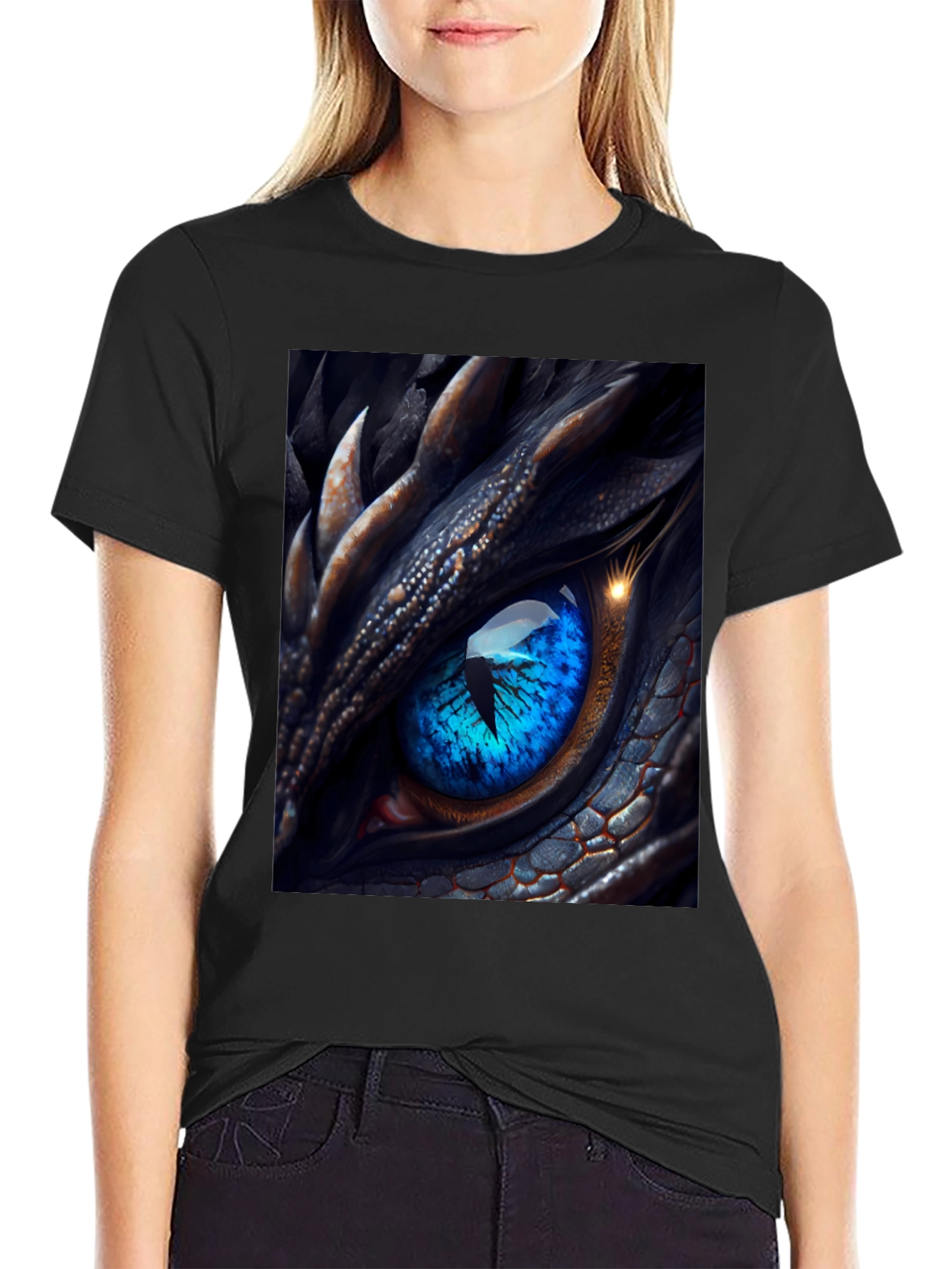 Dragon Eye Graphic T-Shirt - Mens Black Tee