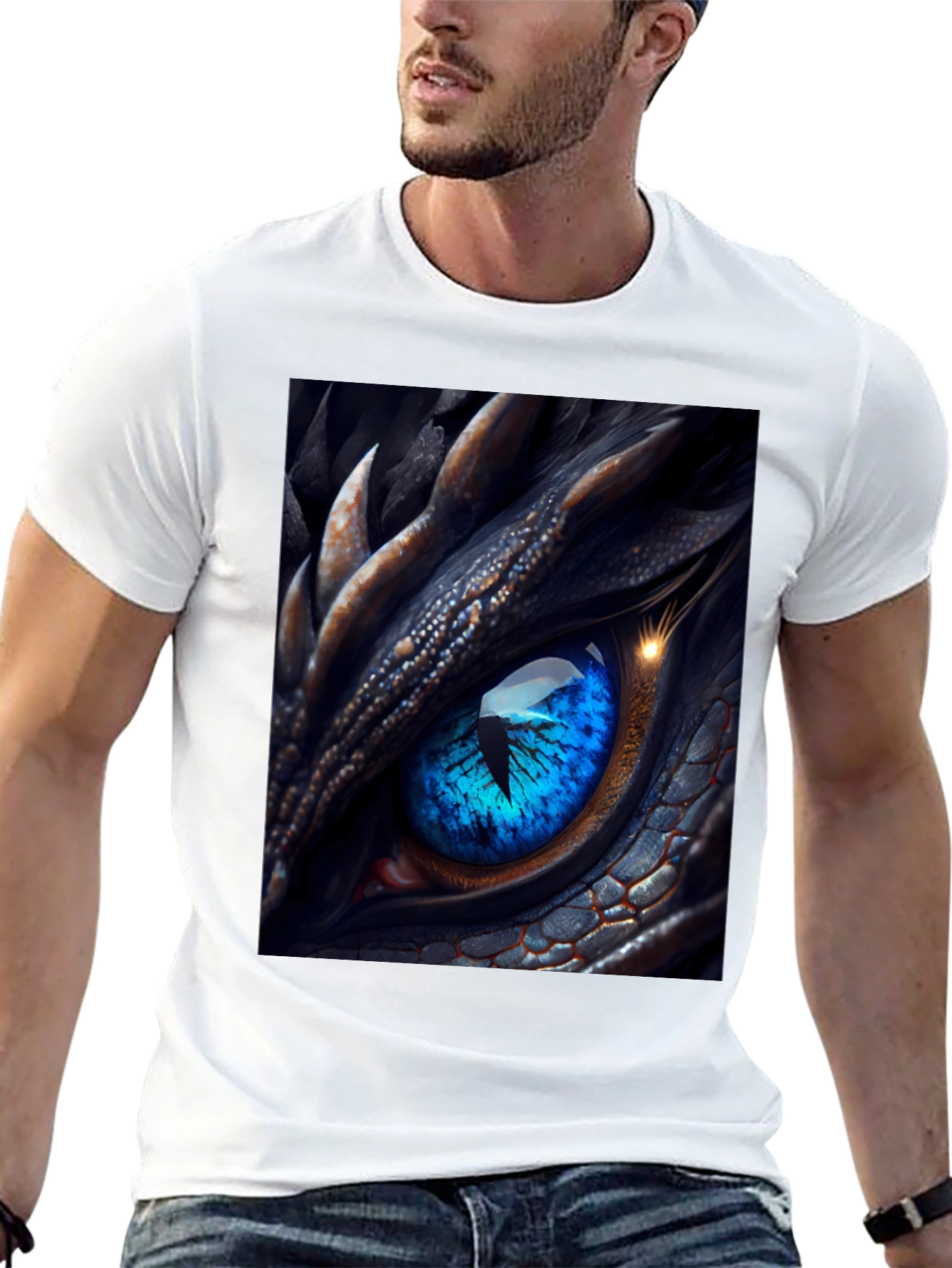 Dragon Eye Graphic T-Shirt - Mens Black Tee