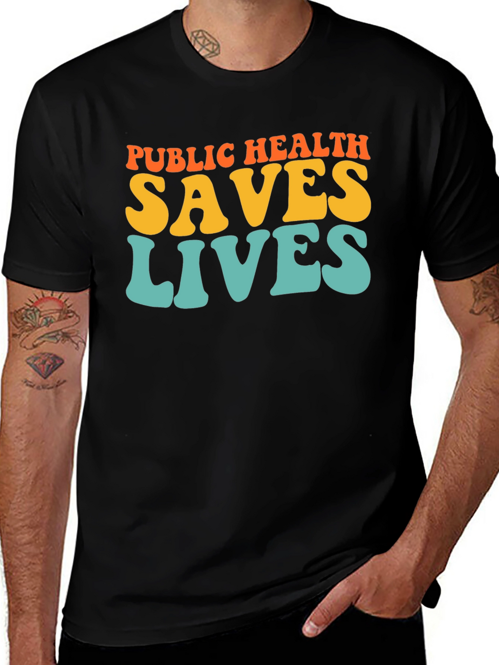 Public Health Saves Lives Graphic T-Shirt