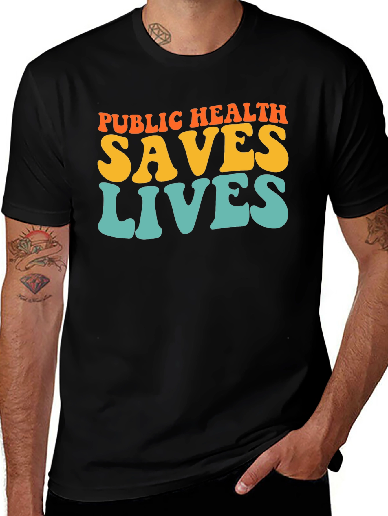 Public Health Saves Lives Graphic T-Shirt